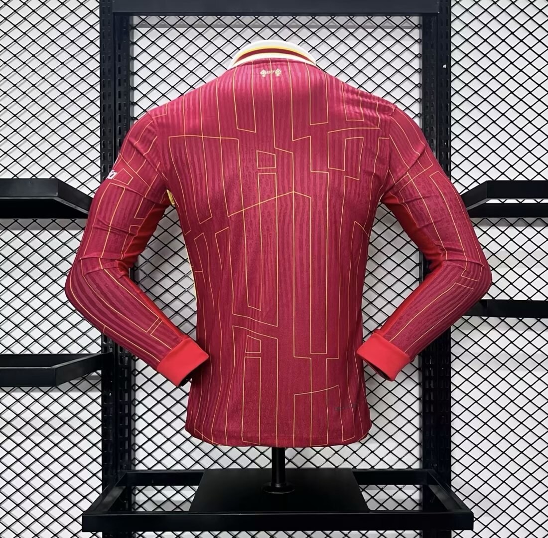 Liver.pool 24-25 Home Long Sleeve Jersey - Player Version - Unitedfutballjersey
