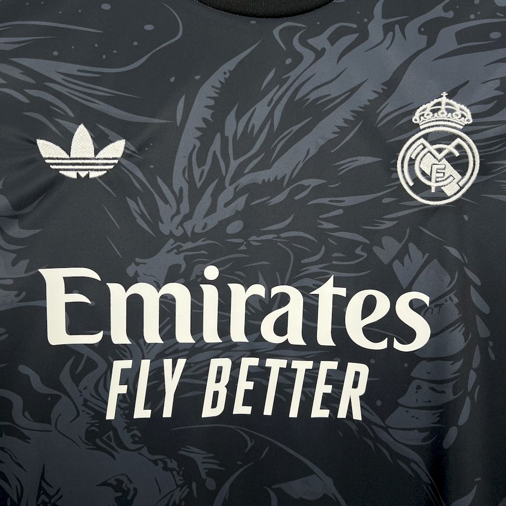 Real Madrid 24-25 Dragons Pattern Black Special Edition Jersey - Unitedfutballjersey