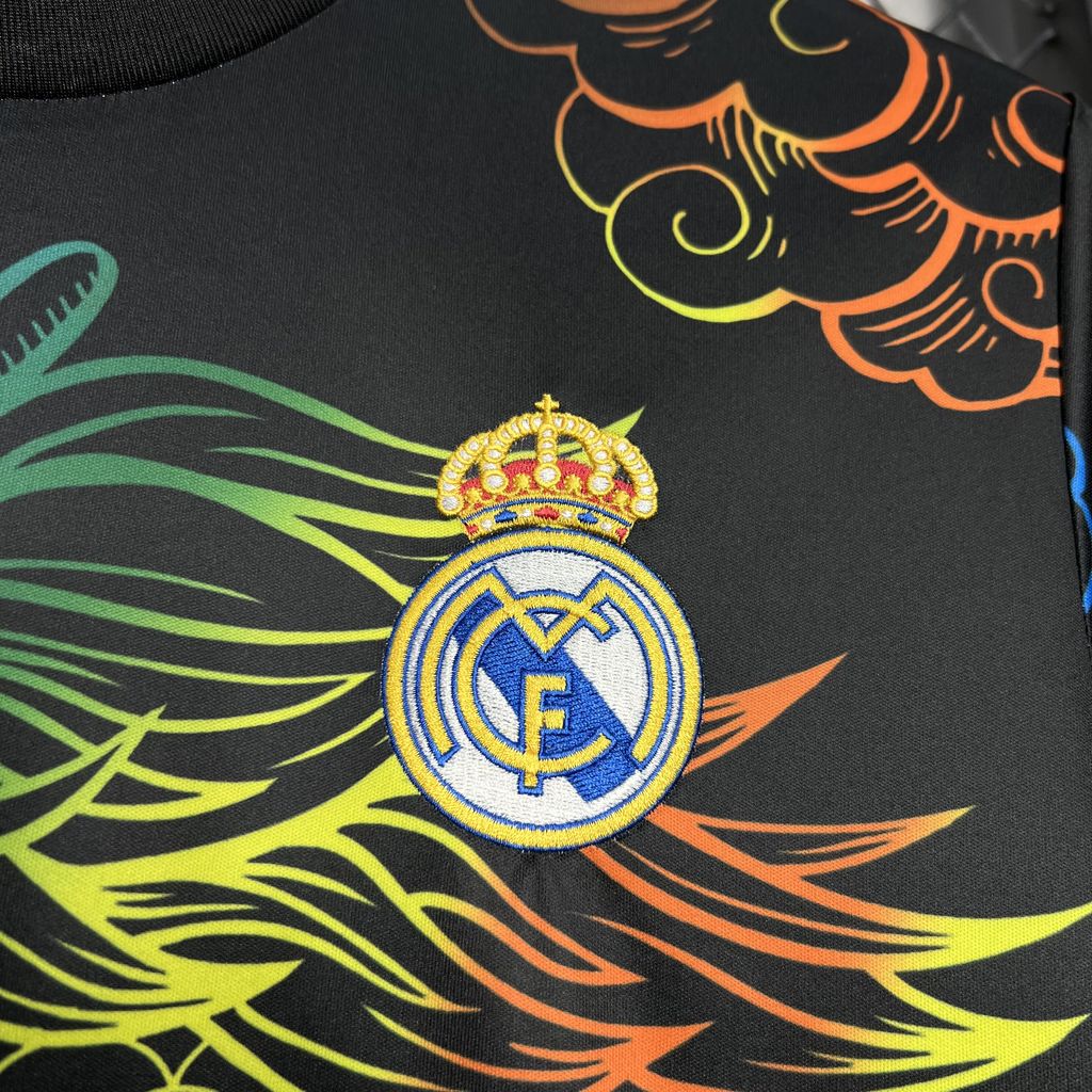 Real Madrid 24-25 Black Colorful Dragon Speical Jersey - Fans Version - Unitedfutballjersey