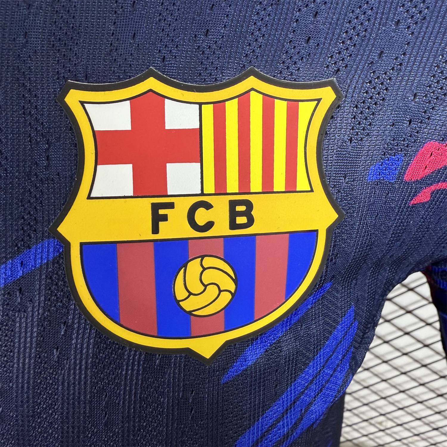 B.A.R.S.A 25-26 Red and Blue Graffiti Deep Blue Jersey - Player Version - Unitedfutballjersey