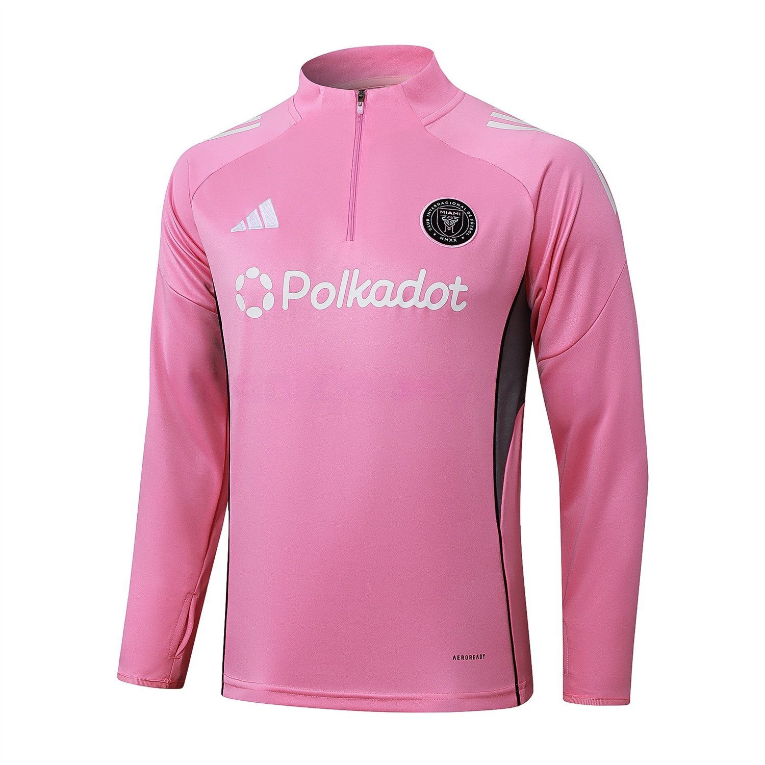INT M.A.M 25-26 Long Sleeves Training Set - Pink Top & Black Pants - Unitedfutballjersey