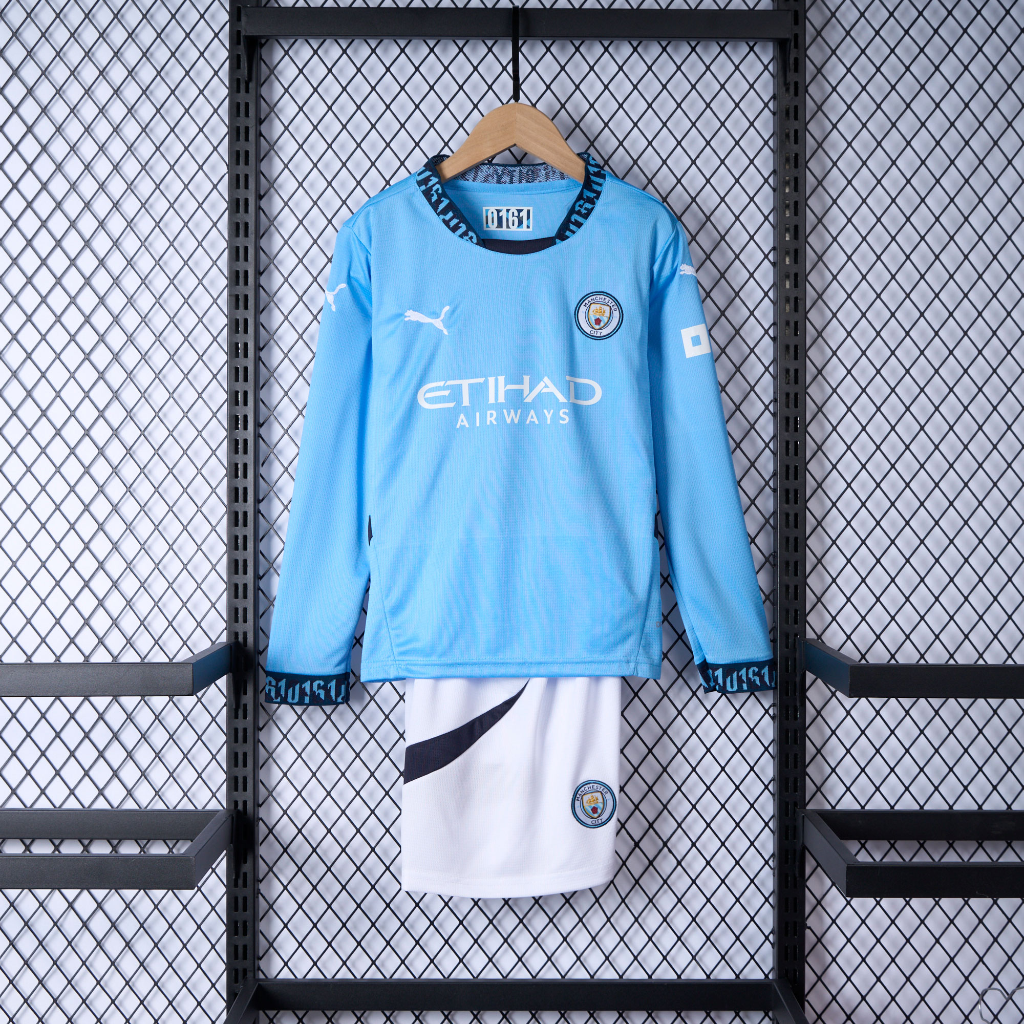 Manchester City 24-25 Home Long Sleeve Kids Kit - Unitedfutballjersey