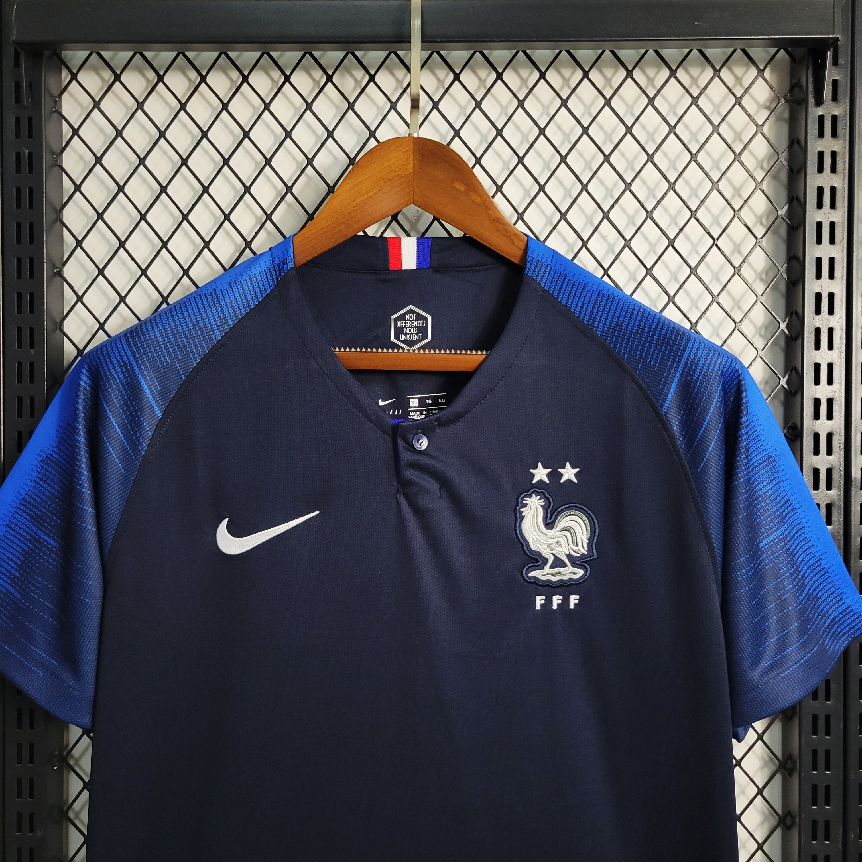 Retro France 2018 Home Stadium Jersey - Unitedfutballjersey