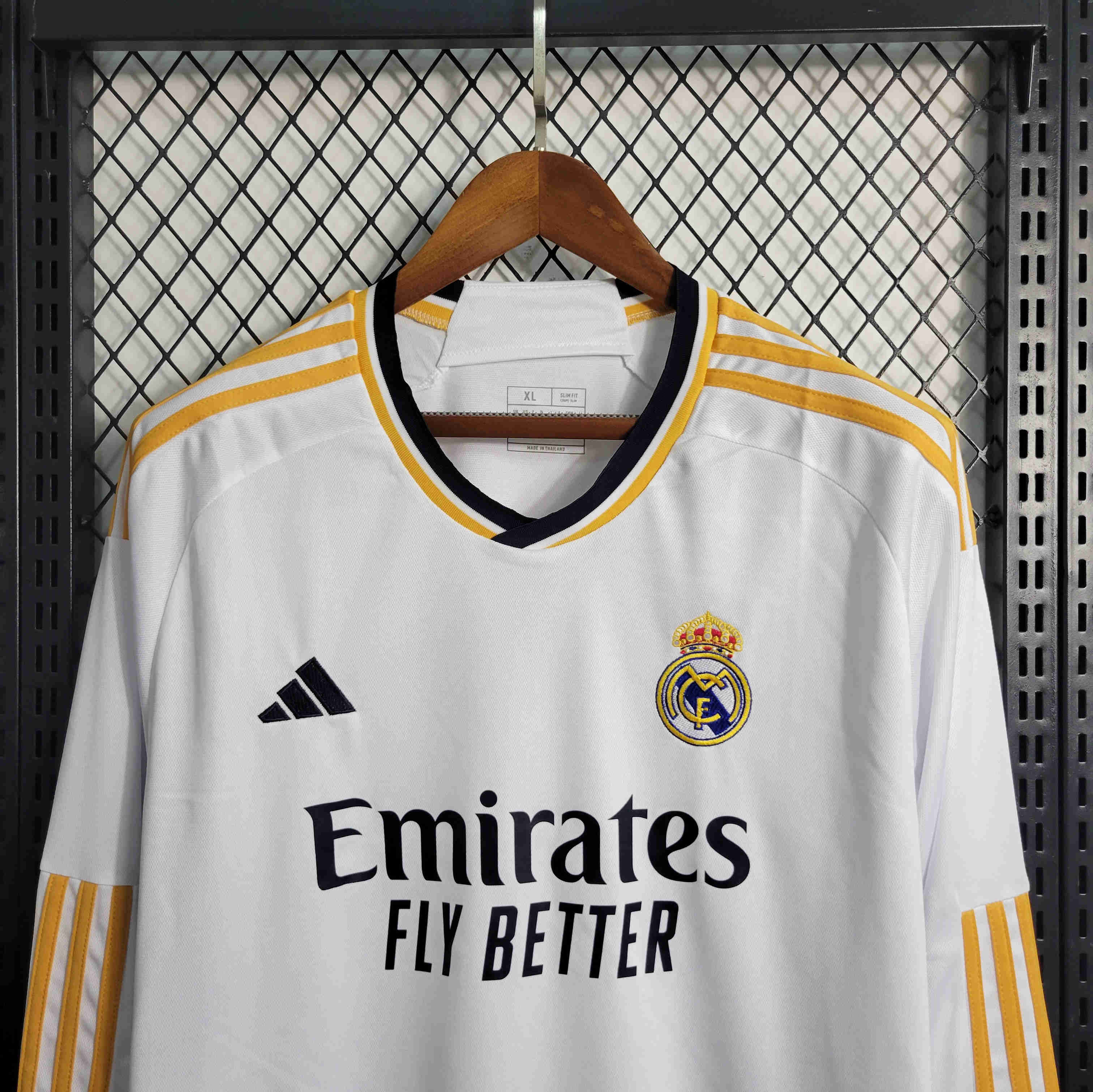 23-24 Real Madrid Home Long Sleeve Jersey - Fans Version - Unitedfutballjersey