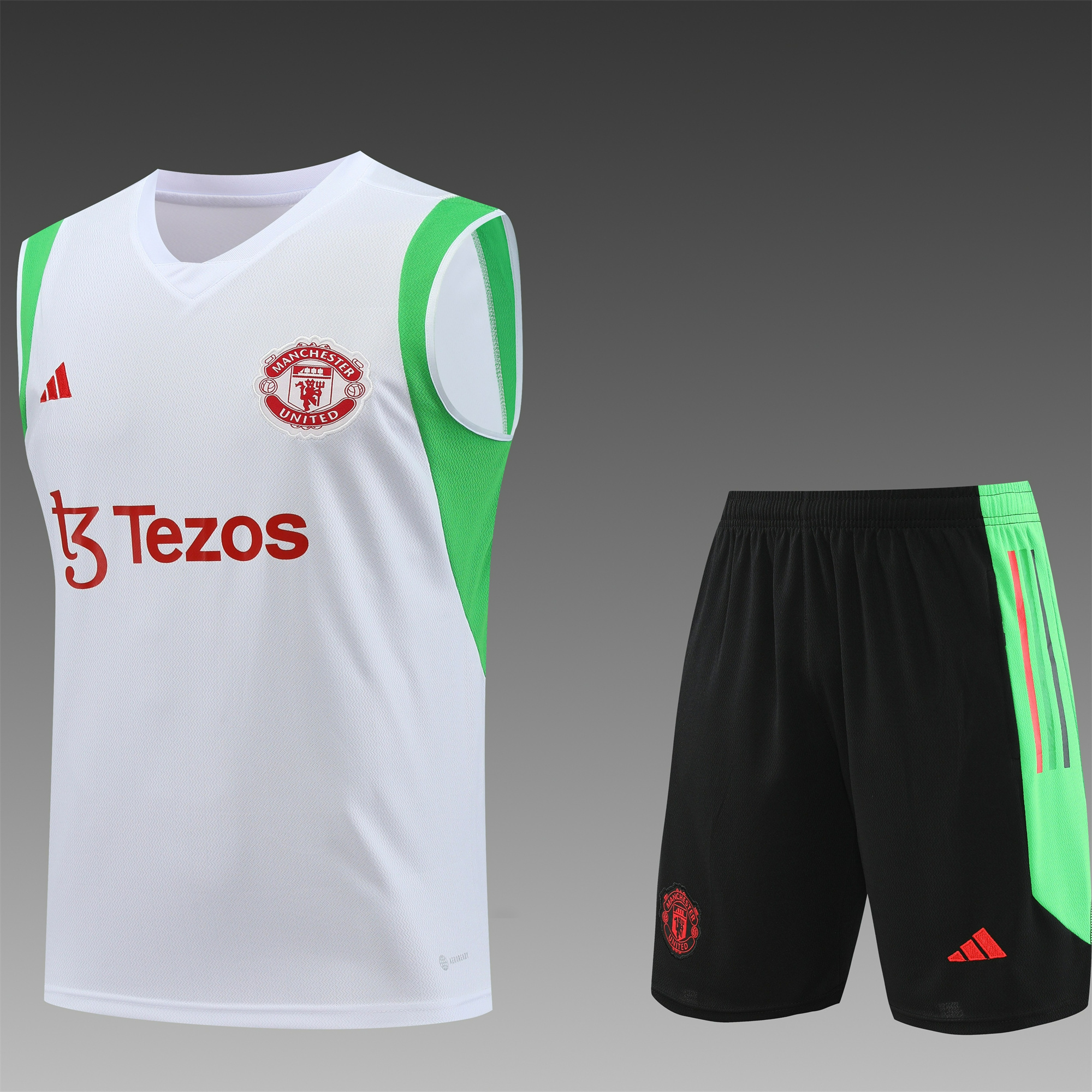 Manchester United 23-24 Vest Training Set White - Unitedfutballjersey