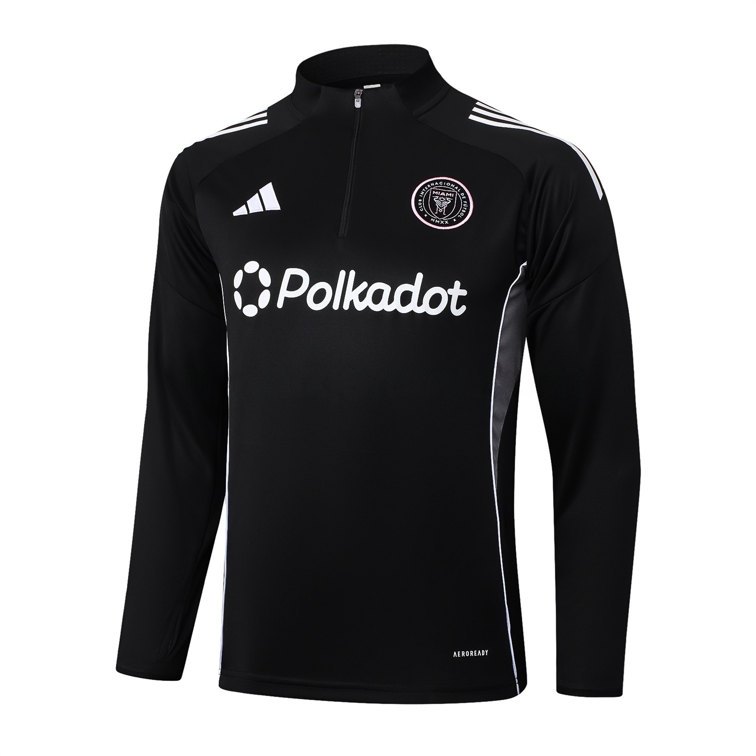 INT M.A.M 25-26 Long Sleeves Training Set - Black Top & Black Pants - Unitedfutballjersey