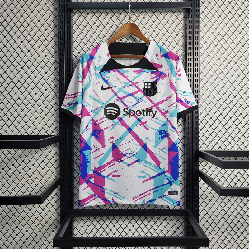 B.A.R.S.A 23/24 White Training Jersey - Fans Version - Unitedfutballjersey