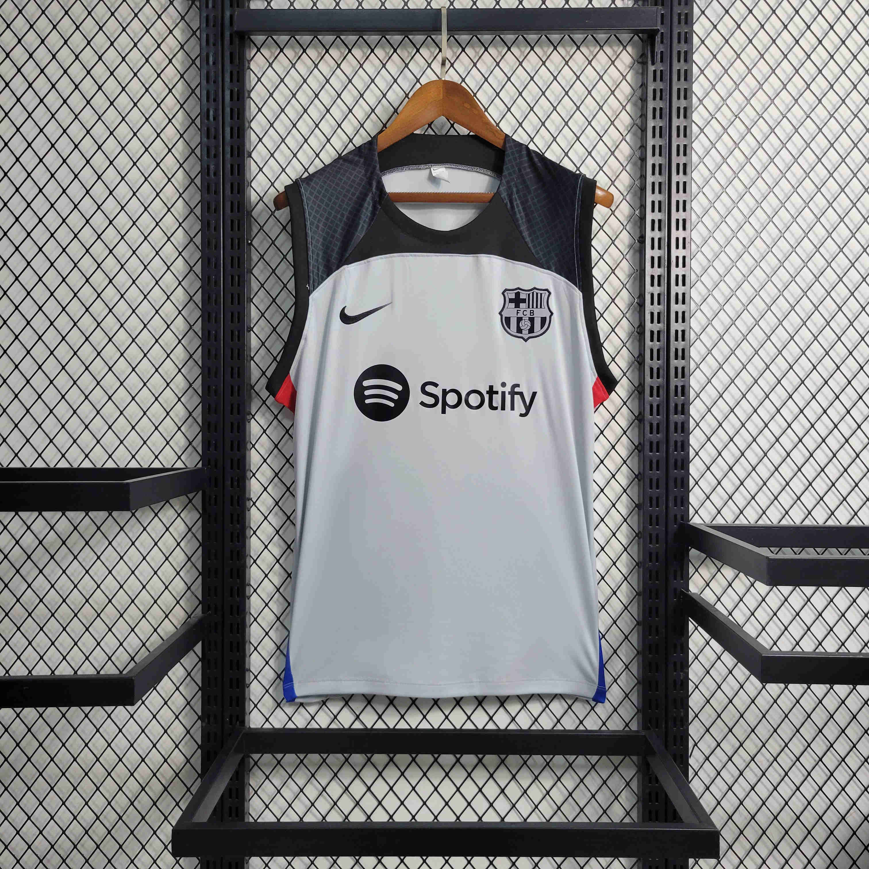 B.A.R.S.A 23/24 Grey Training Vest - Unitedfutballjersey