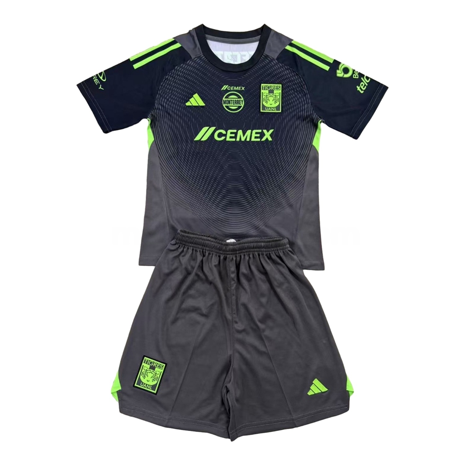 Tigres UANL 25-26 Grey Black Goalkeeper Kids Kit - Unitedfutballjersey