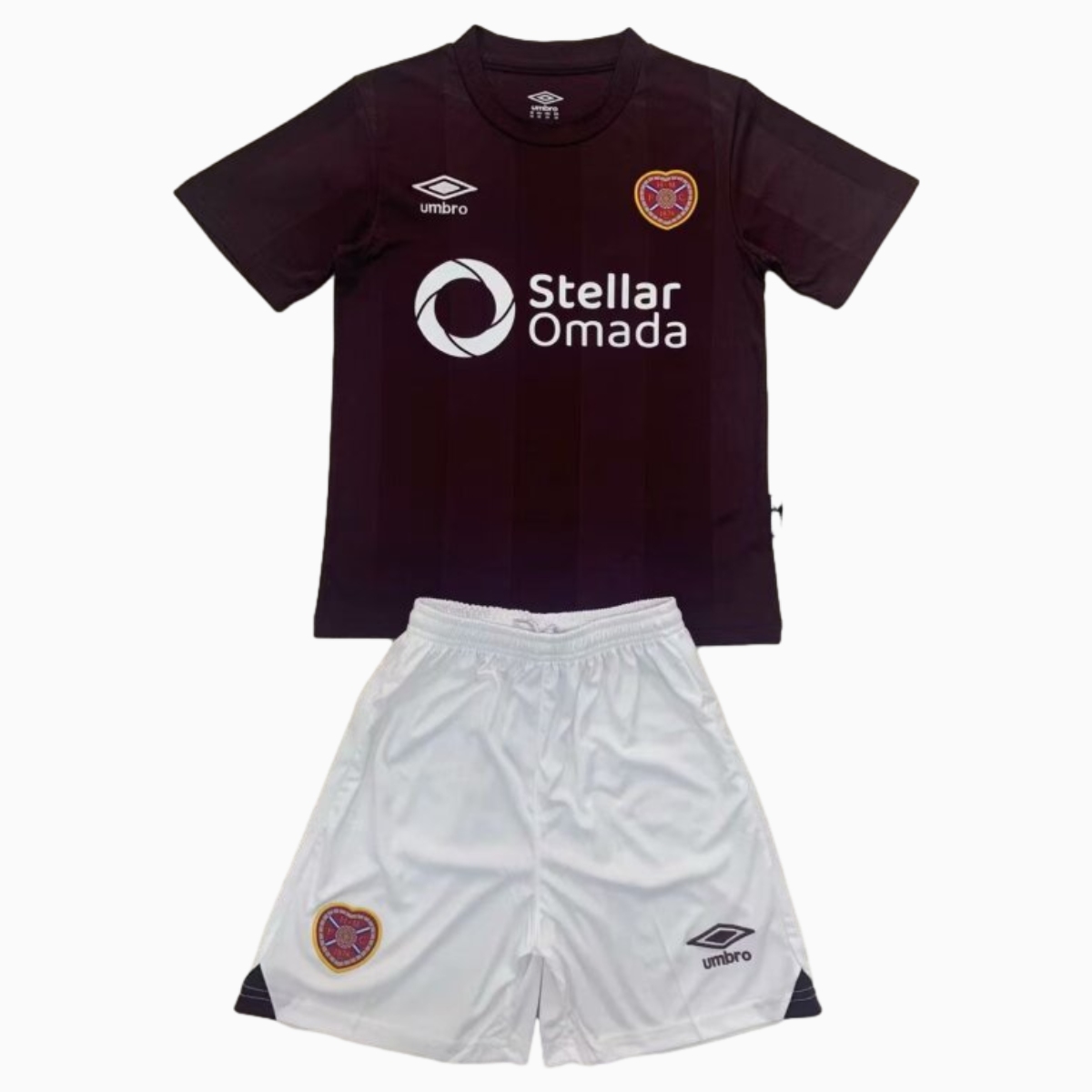 Hearts Heart of Midlothian 24-25 Home Men's Adult Jersey Set - Fans Version - Unitedfutballjersey