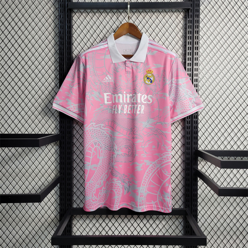 23/24 Real Madrid Dragon Pink Jersey - Fans Version - Unitedfutballjersey