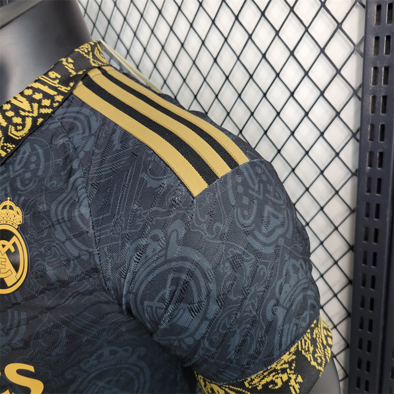 23/24 Real Madrid Away Stadium Jersey Black - Player Version - Unitedfutballjersey