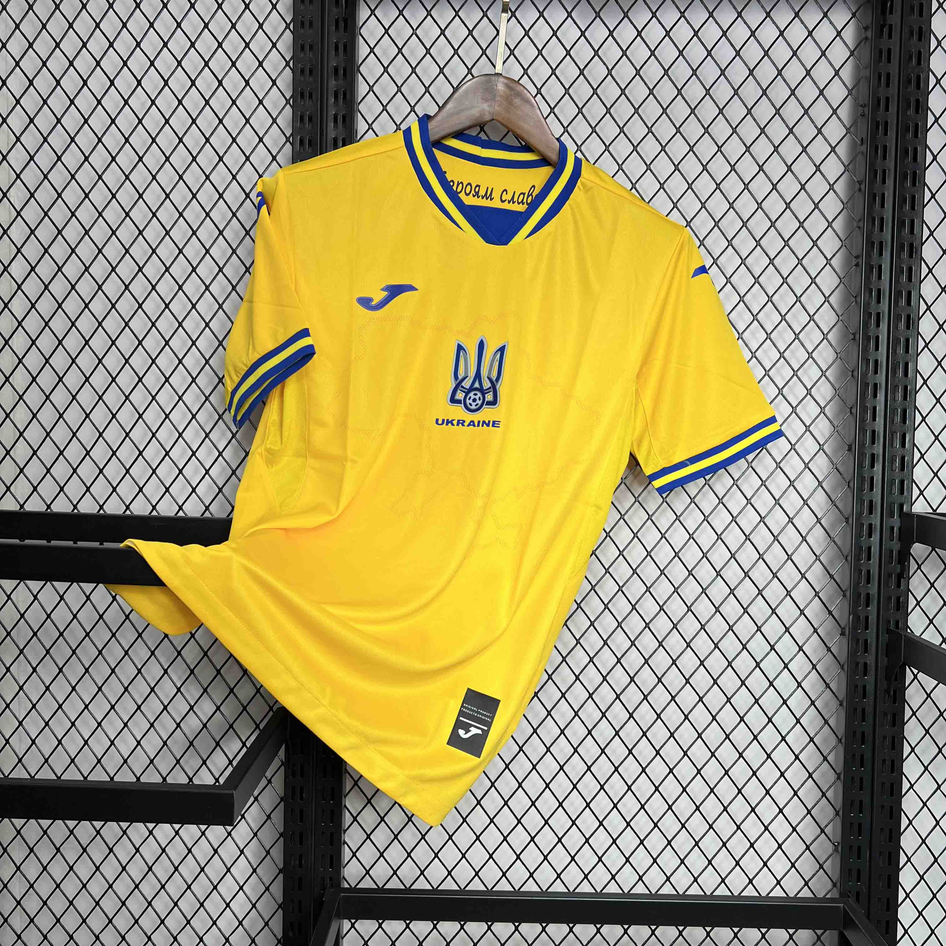 Ukraine 2024 Home Stadium Jersey - Fans Version - Unitedfutballjersey