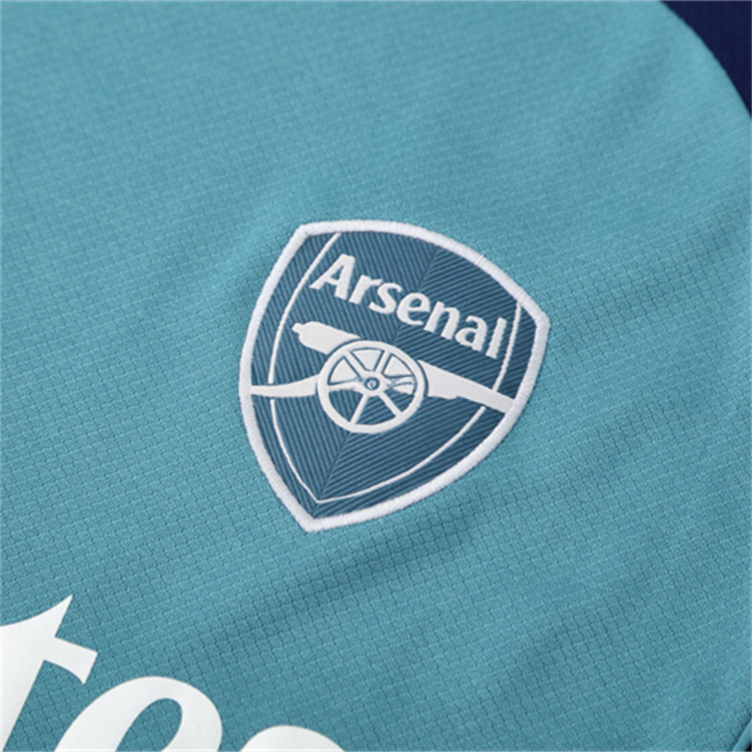 Arsenal 25-26 Kids Short-Sleeve Training Set - Green Top and Deep Blue Shorts - Unitedfutballjersey
