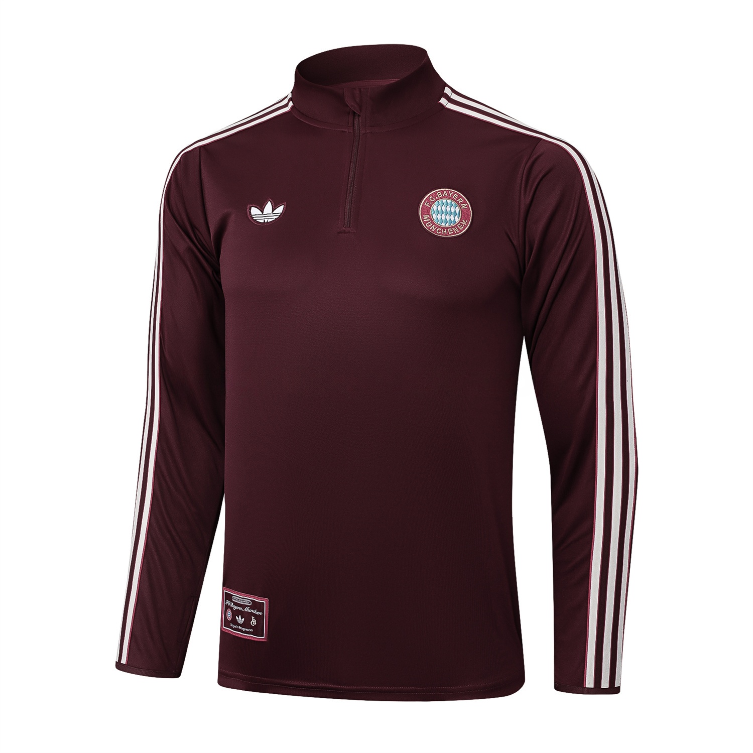 Bayern Munich 25-26 Throwback Trefoil Long Sleeves Training Set - Deep Red - Unitedfutballjersey
