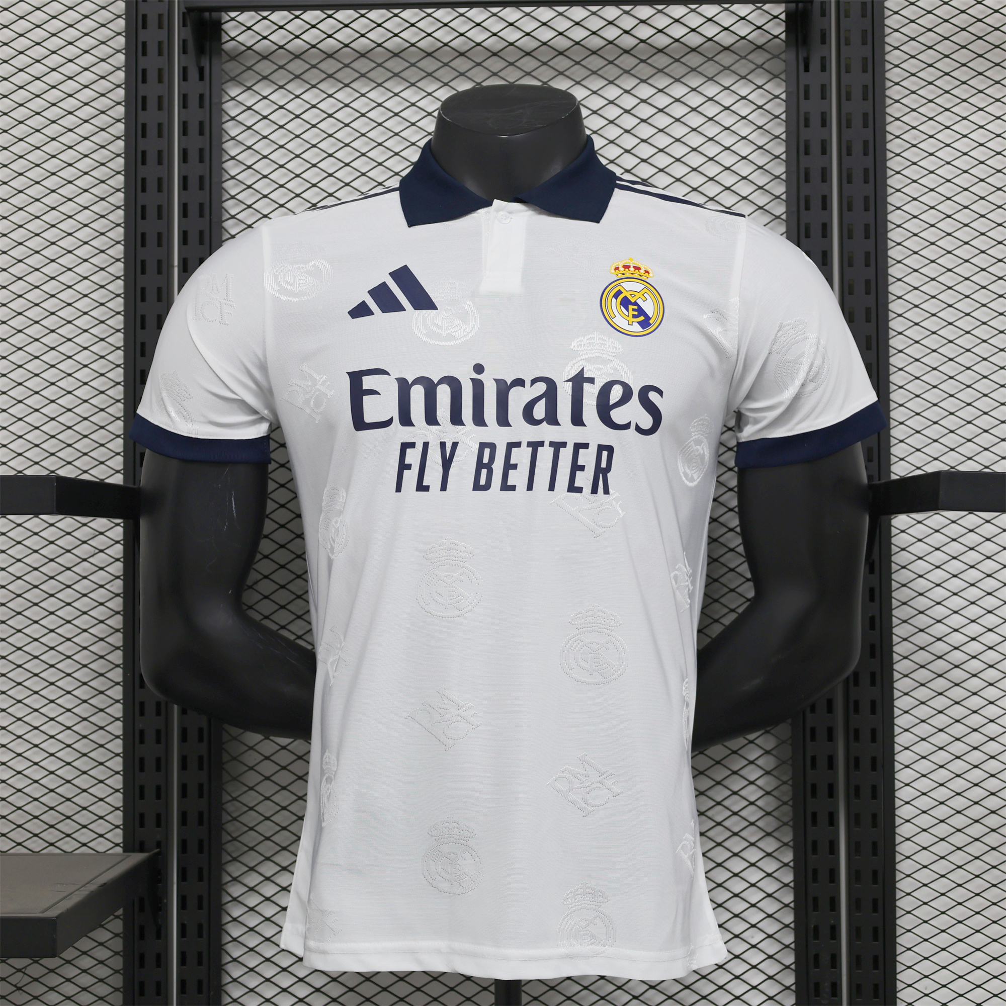 Real Madrid 24-25 White LOGO Special Edition Jersey - Player Version - Unitedfutballjersey