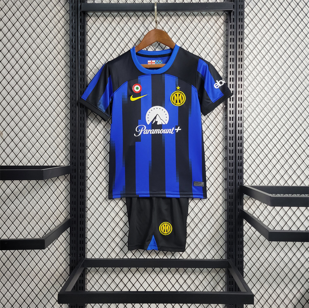 Inter Milan 23-24 Home Kids Kit - Unitedfutballjersey