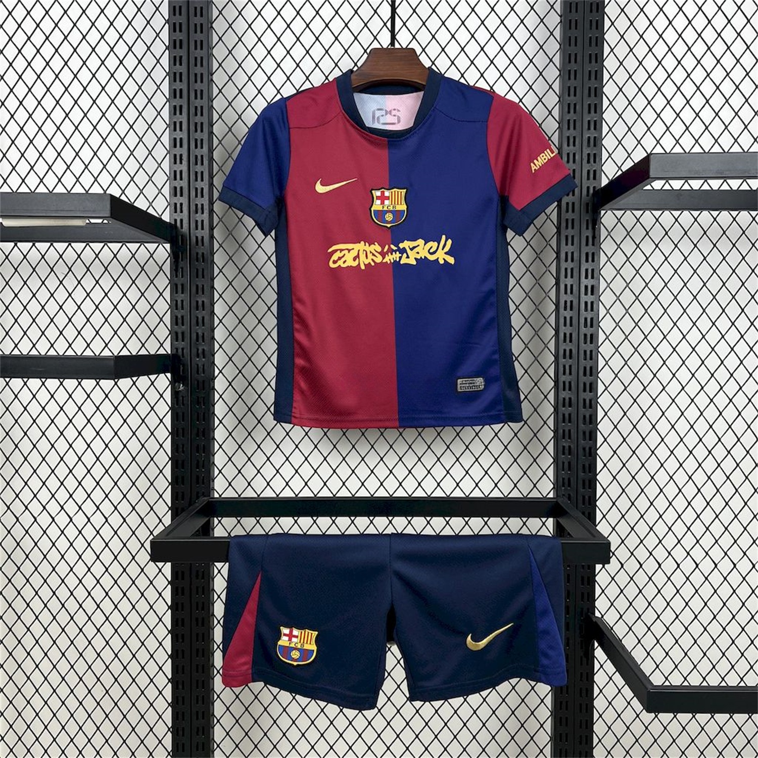 B.A.R.S.A x Travis Scott New 24-25 Home Kids Kit - Unitedfutballjersey