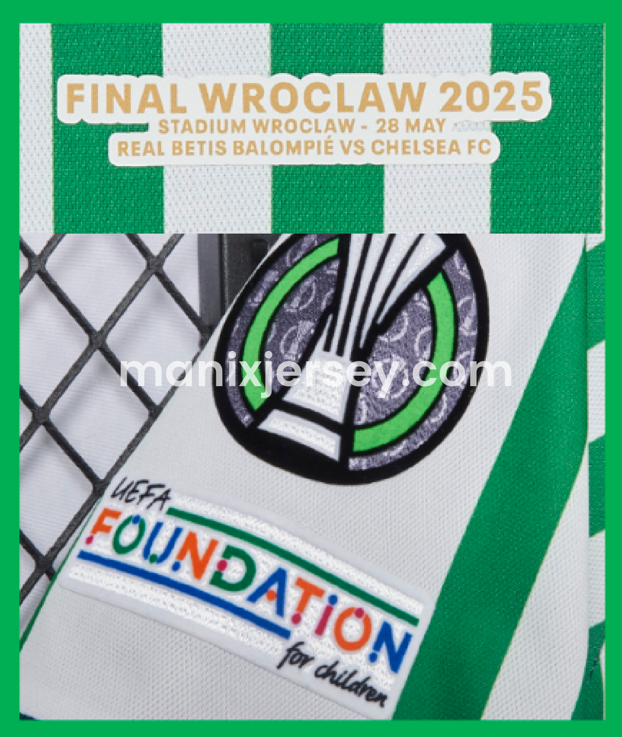 Real Betis 2025 Conference League Final Special Kids Kit - Unitedfutballjersey