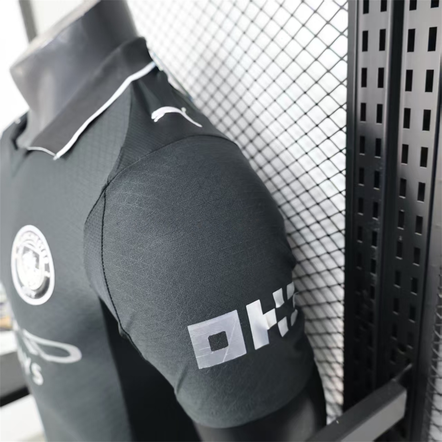 Manchester City 25-26 Black Polo Silver Label Special Jersey - Player Version - Unitedfutballjersey