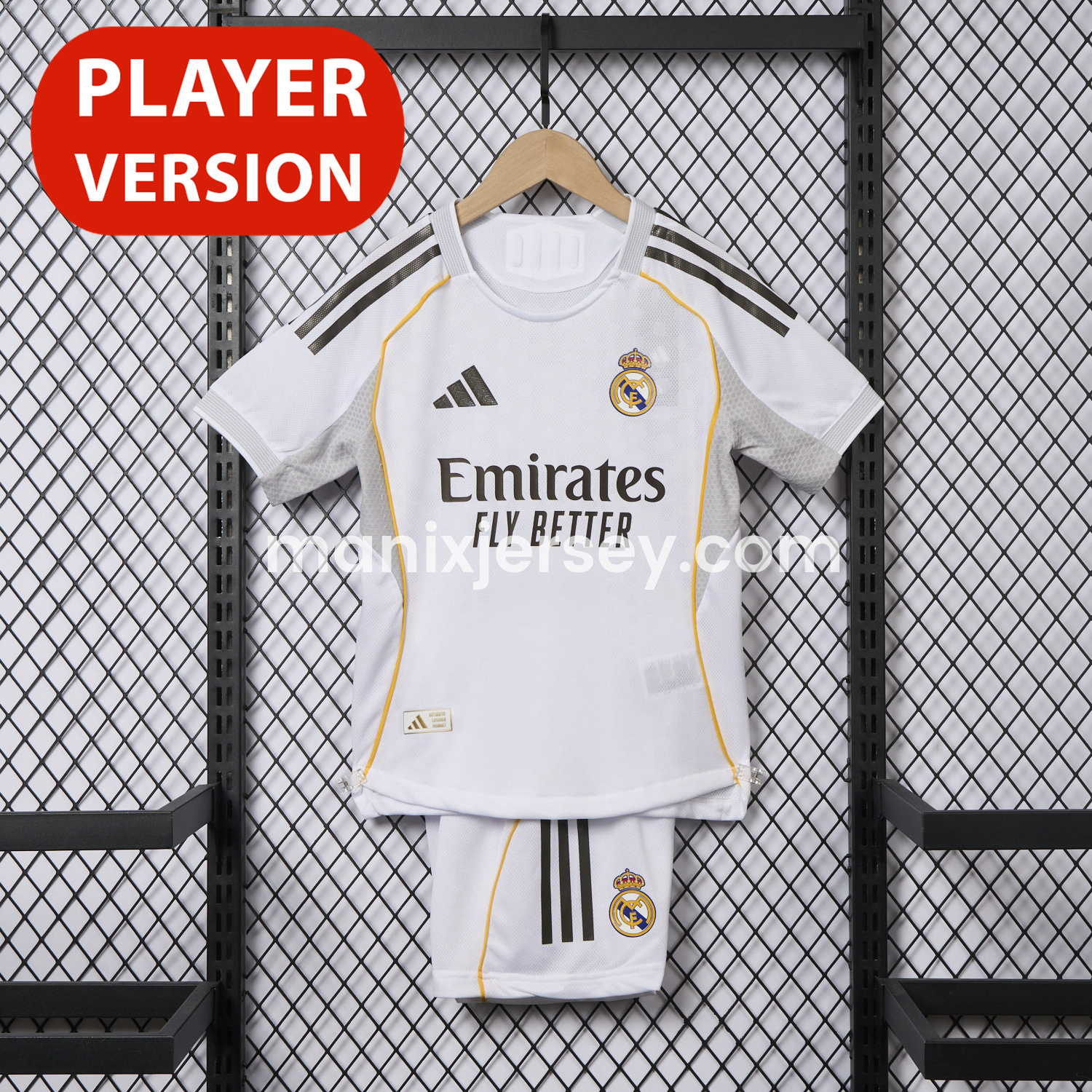 Real Madrid 25-26 Home Kids Kit - Player Version - Unitedfutballjersey