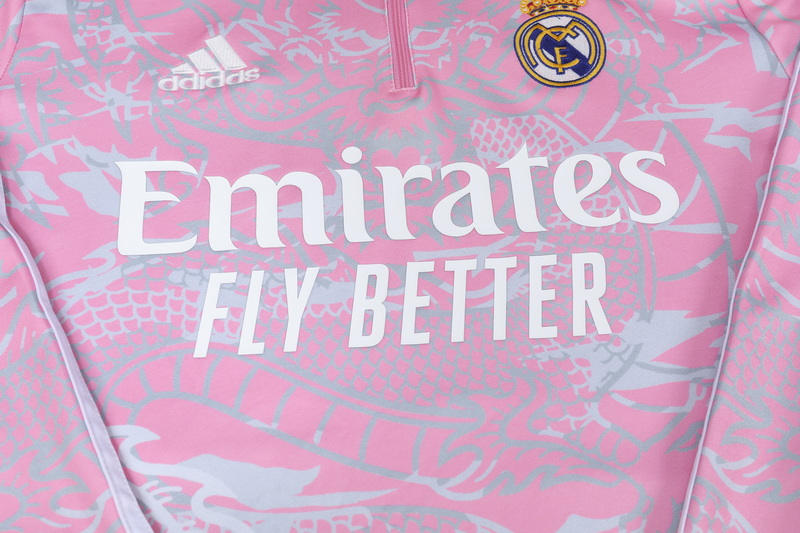 Real Madrid 23-24 Kids Long Sleeve Training Set Pink - Unitedfutballjersey