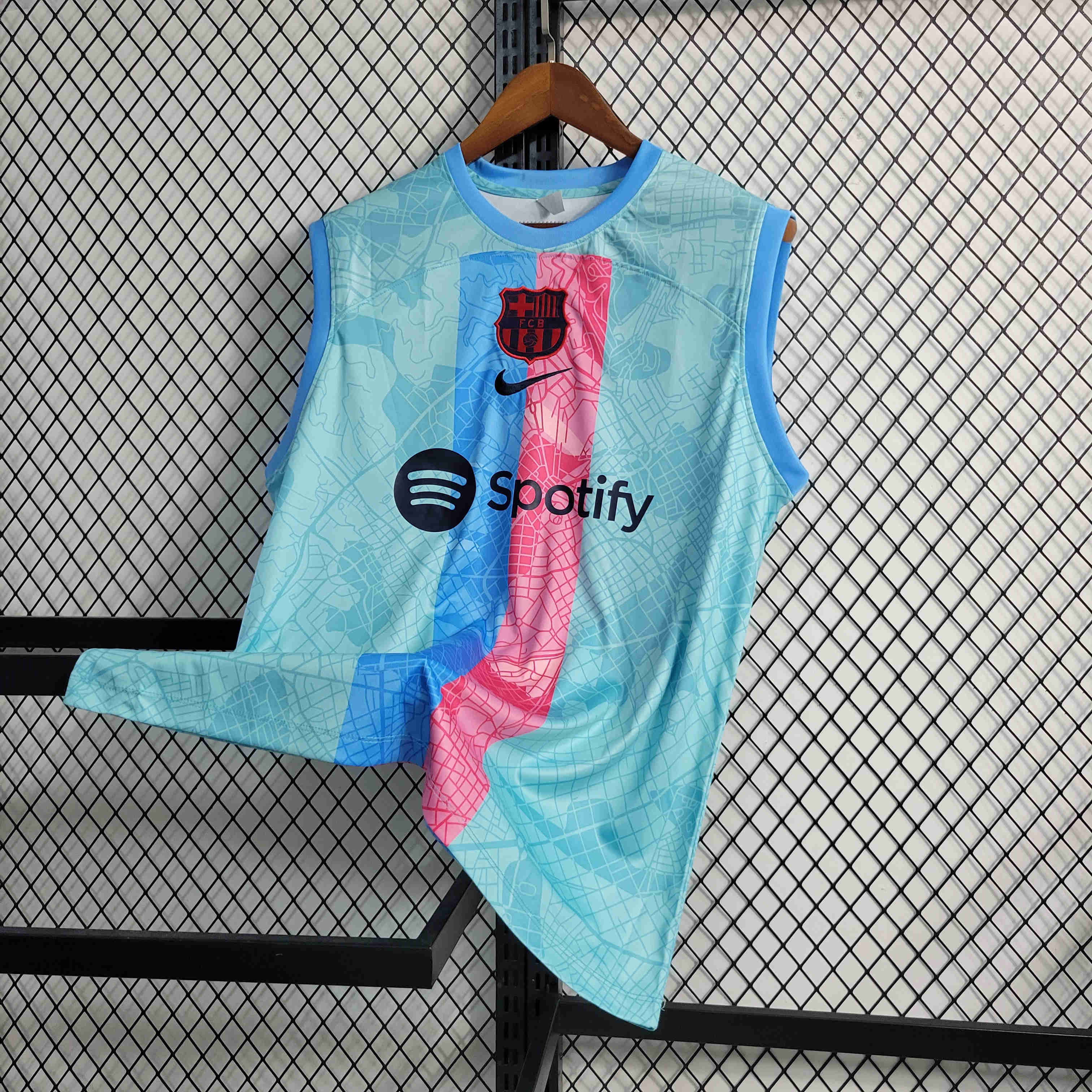 B.A.R.S.A 23/24 Blue Training Vest - Unitedfutballjersey