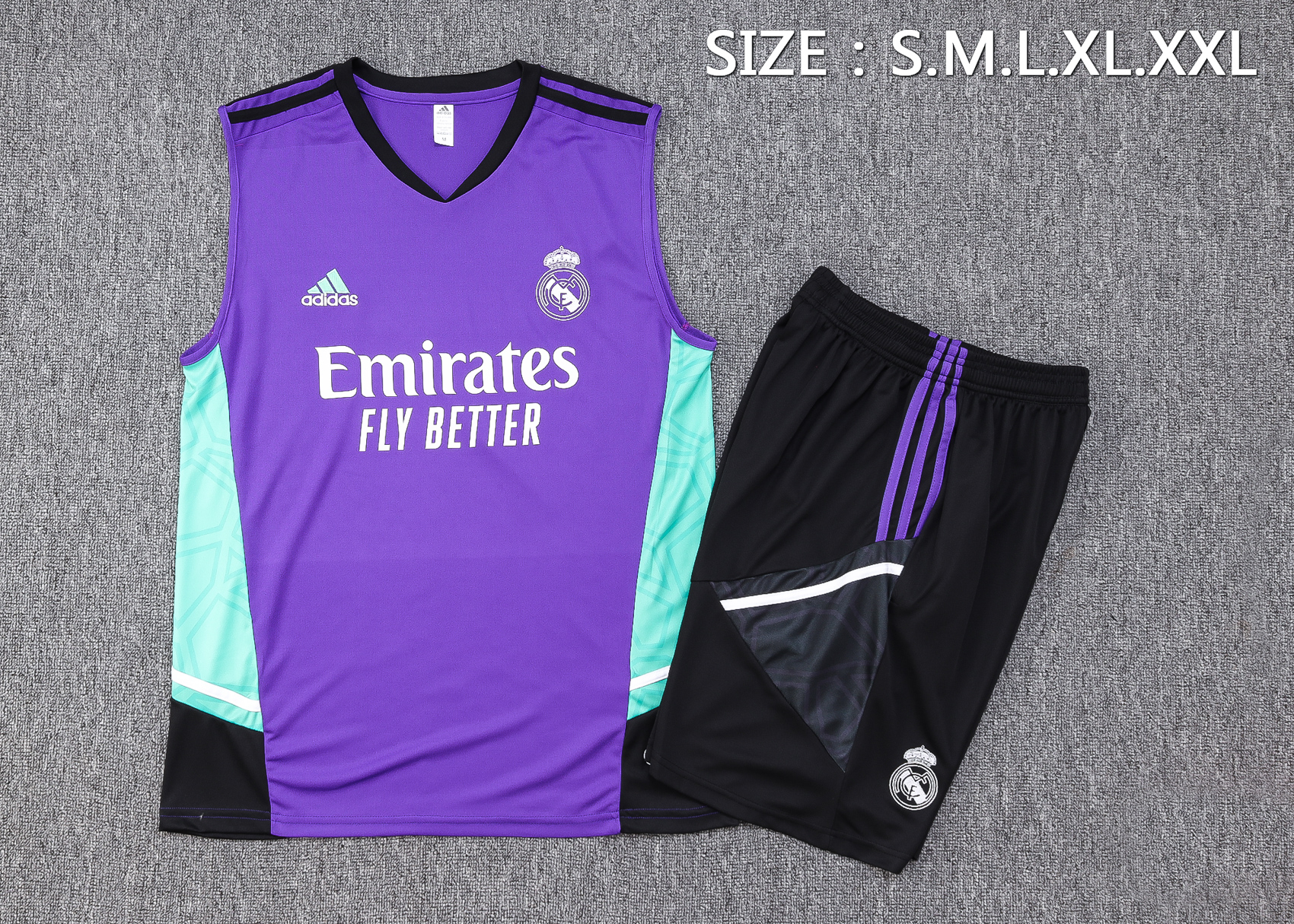 Real Madrid 23-24 Purple Training Vest Suit - Unitedfutballjersey