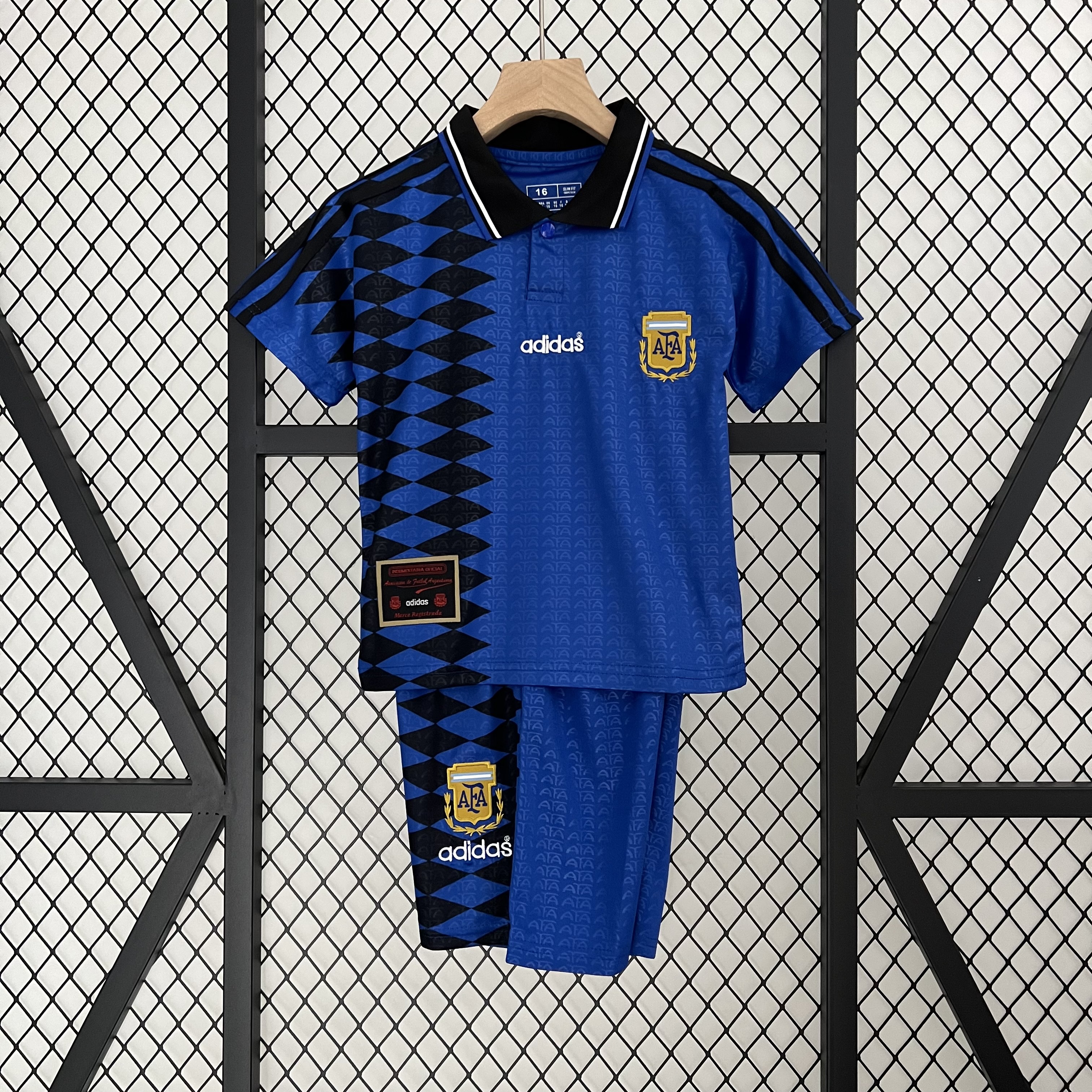 Retro Argentina 1994 Away Stadium Kids Kit - Unitedfutballjersey