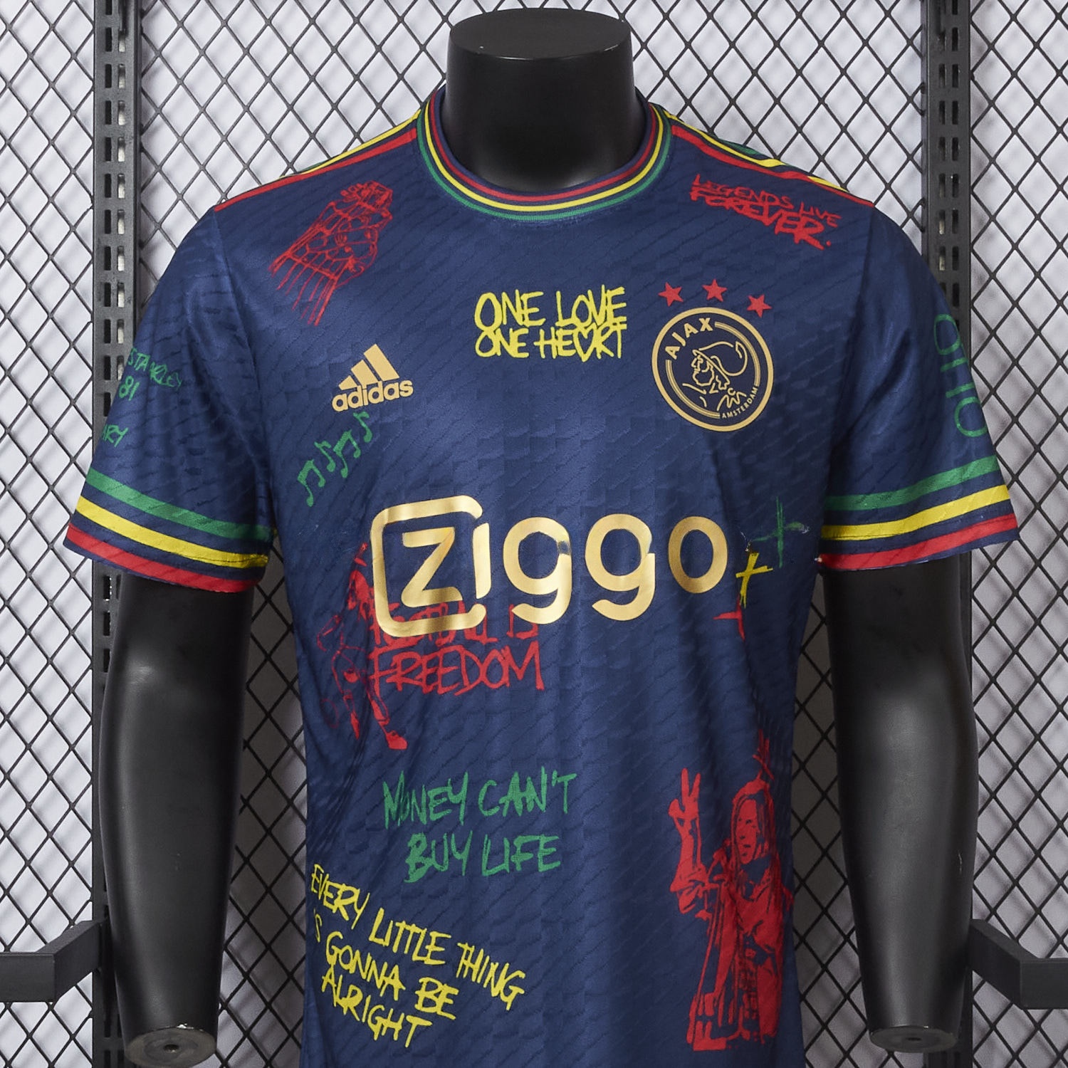 Ajax x B-O-B Marly 2025-26 40th Blue Special Edition Jersey - Player Version - Unitedfutballjersey