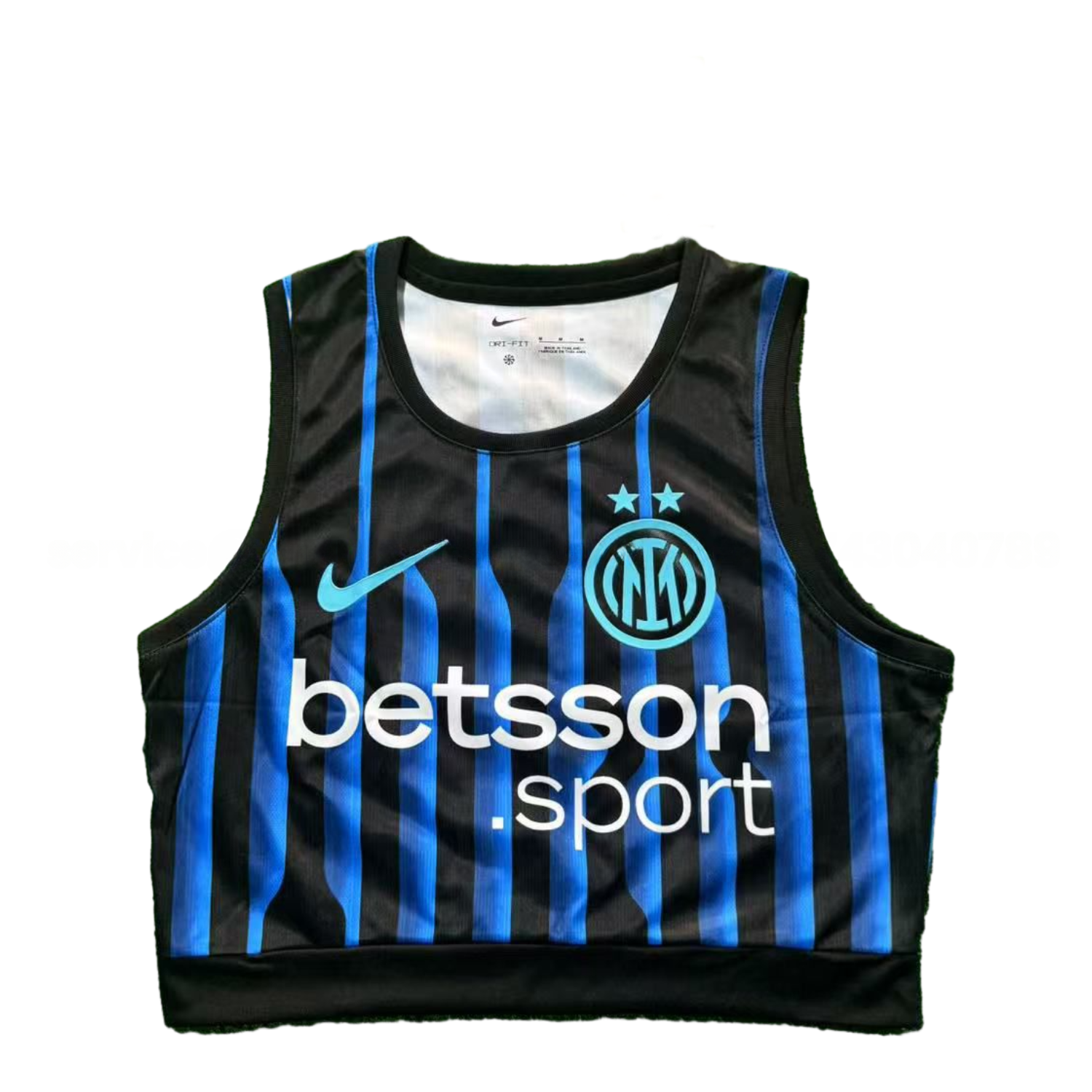 Women's Inter Milan 25-26 Home Blue And Black Yoga Vest - Unitedfutballjersey