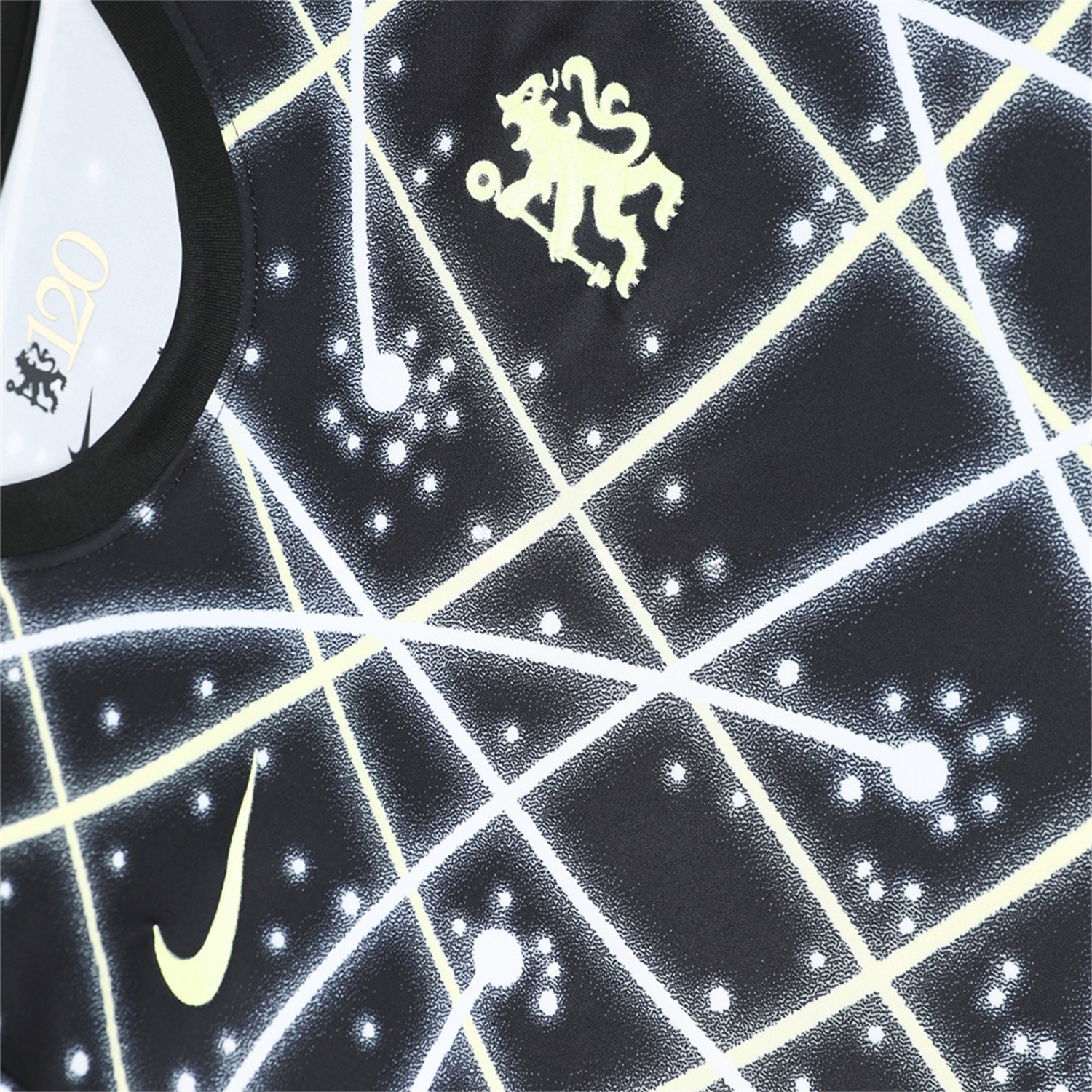 C.H.E.L.S.E.A 25-26 Short-Sleeve Training Set - Yellow Fluorescent Rays Black Top & Black Shorts - Unitedfutballjersey