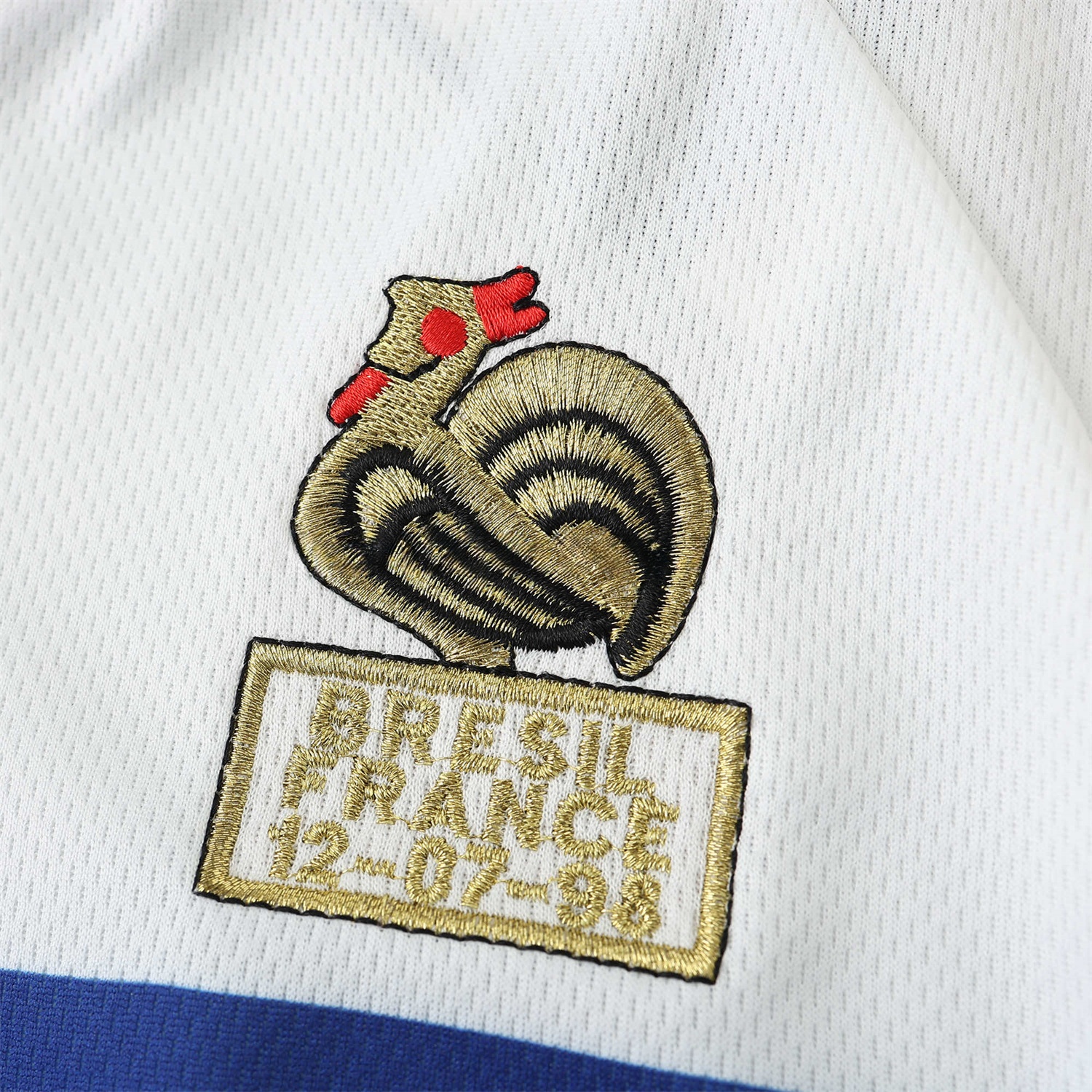 Retro France 1998 Away Long Sleeves Jersey (with 1998 World Cup mark on right chest) - Unitedfutballjersey