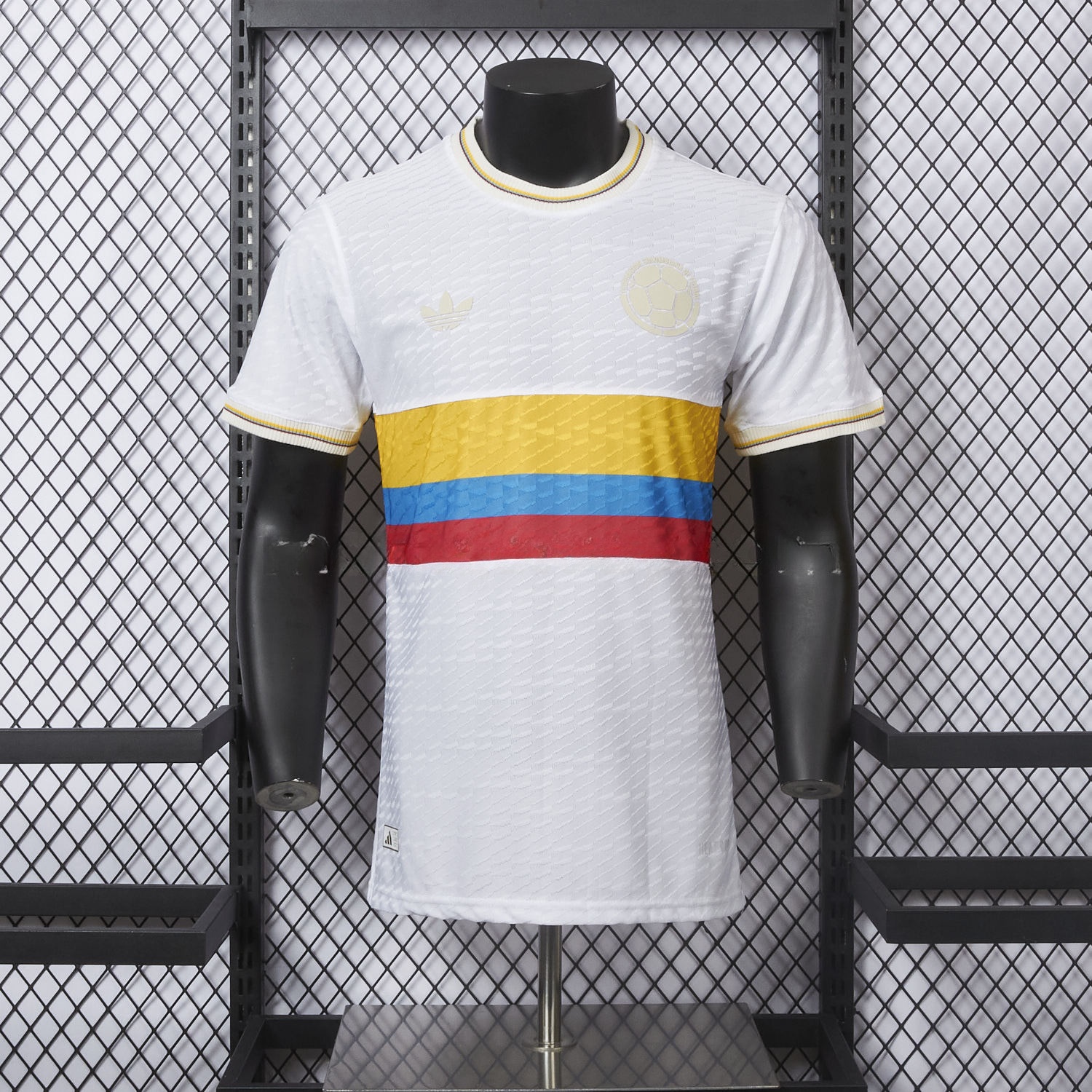 Colombia 2024 100th Anniversary Jersey with Jacquard Fabric - Player Version - Unitedfutballjersey