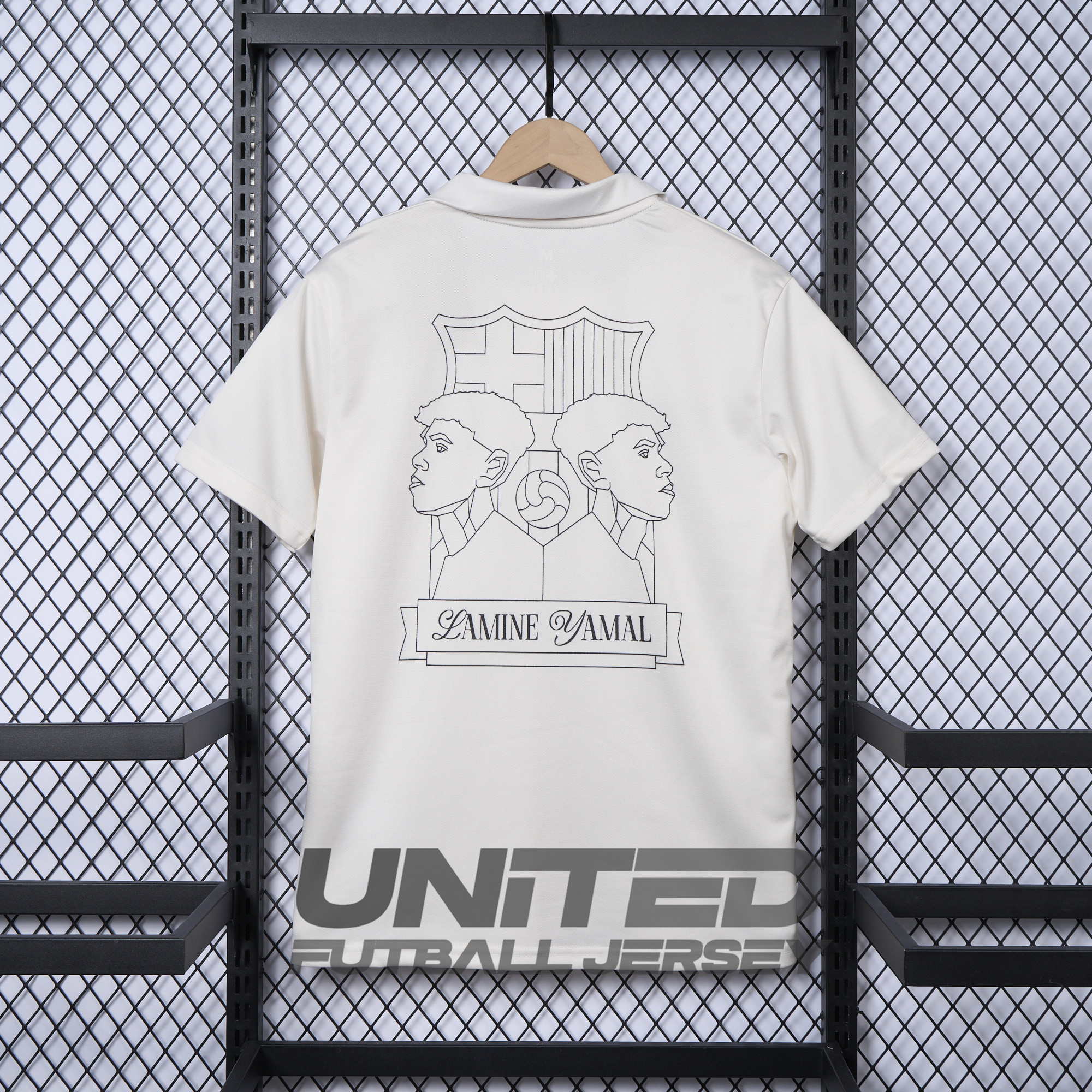 B.A.R.S.A 24-25 Yamal Anniversary White Jersey - Fans Version - Unitedfutballjersey