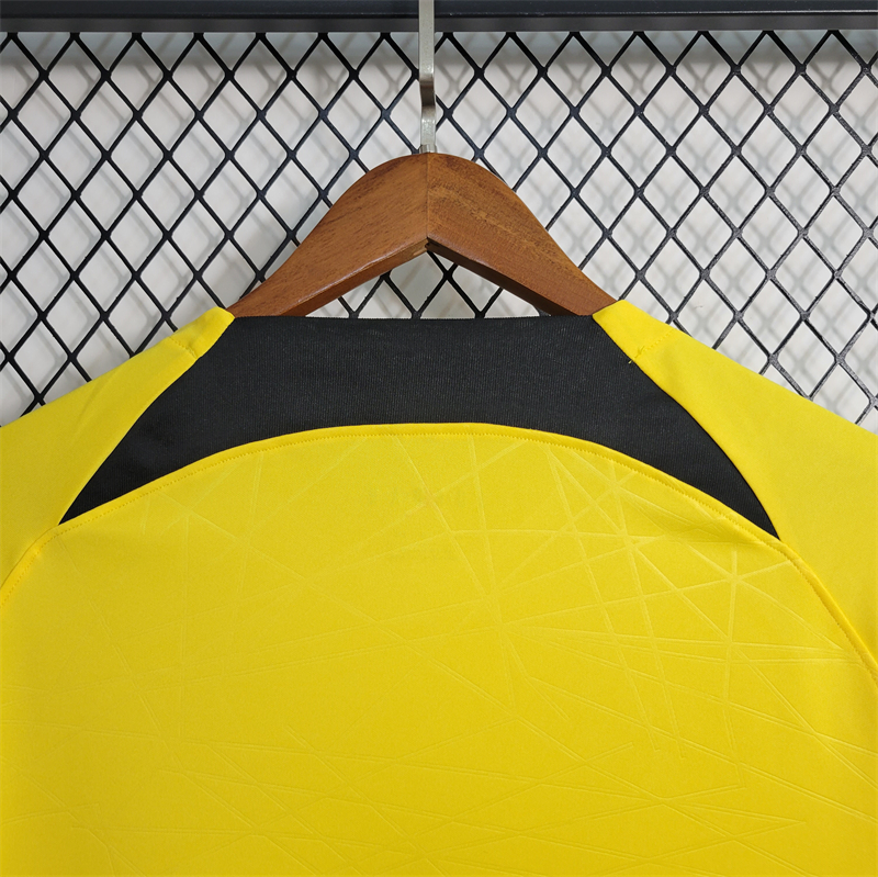 Paris Saint-Germain PSG 23-24 Yellow Training Jersey Football - Fans Version - Unitedfutballjersey