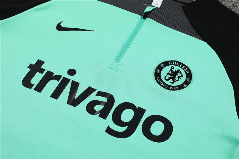 Che 23-24 Kids Long Sleeve Training Set Green - Unitedfutballjersey