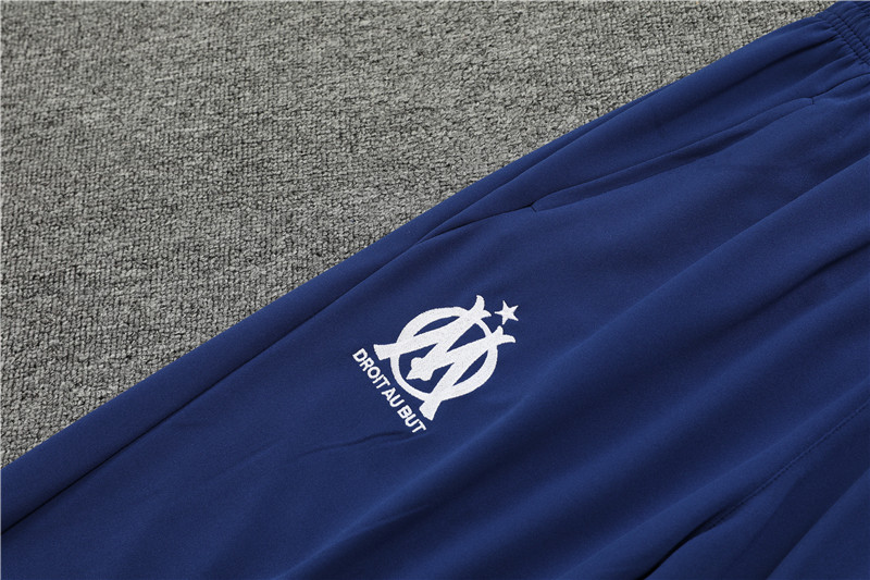 Marseille 23-24 Long Sleeve Training Set -Blue and White - Unitedfutballjersey