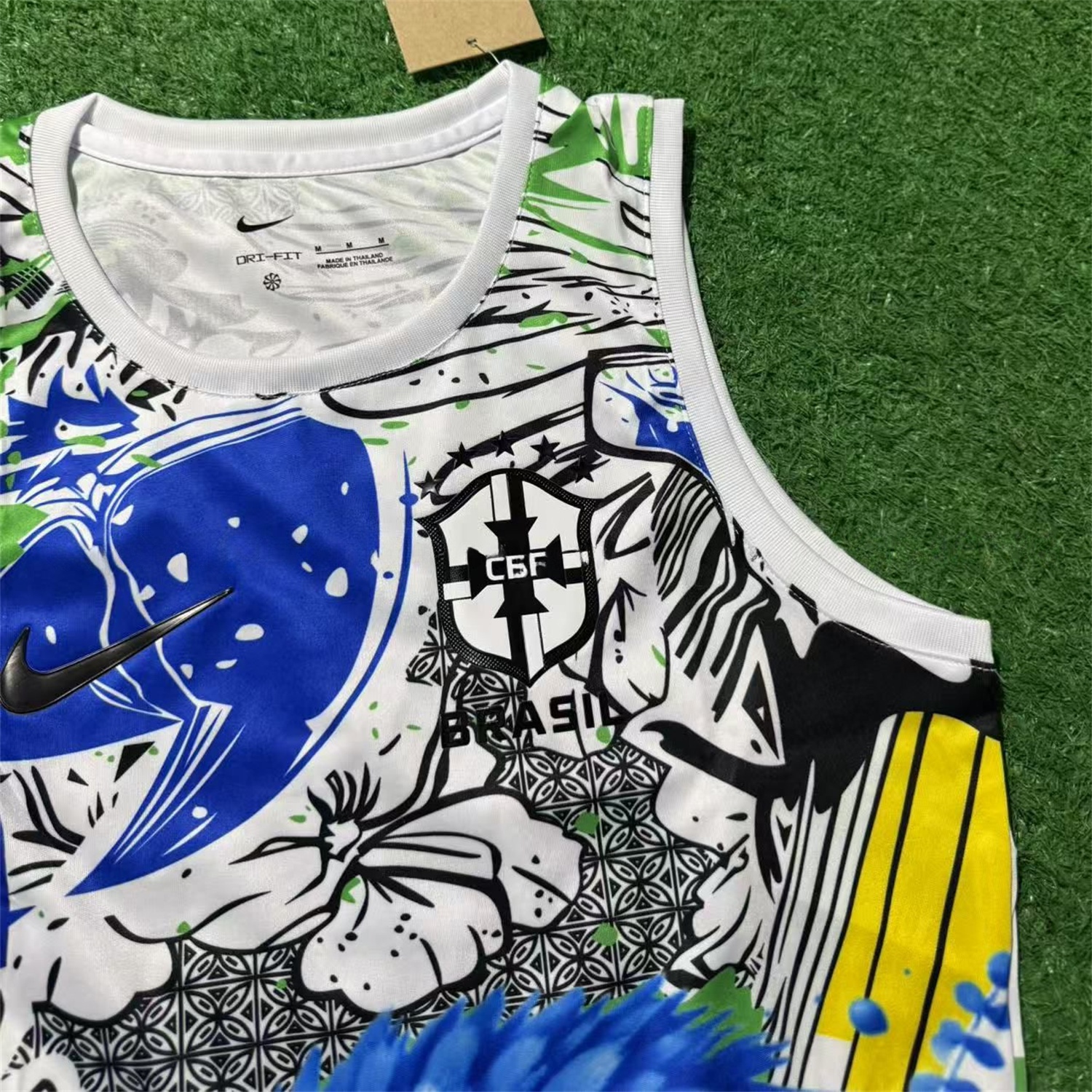 Women's Brazil 25-26 Blue Parrot Yoga Vest - Unitedfutballjersey