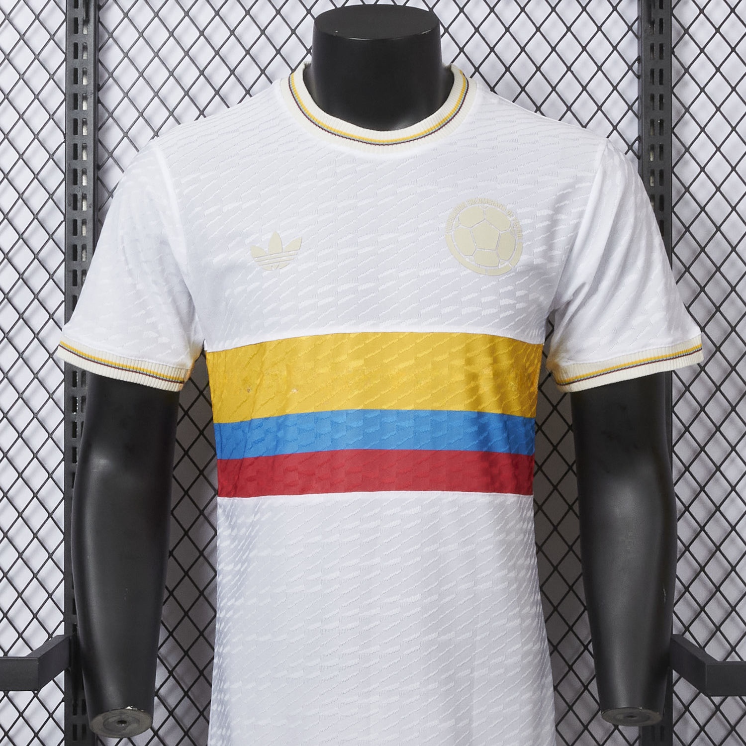 Colombia 2024 100th Anniversary Jersey with Jacquard Fabric - Player Version - Unitedfutballjersey