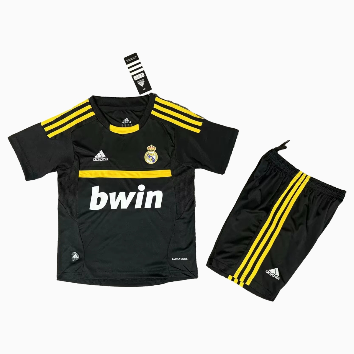 Retro Real Madrid 11-12 Black Goalkeeper Kids Kit - Unitedfutballjersey