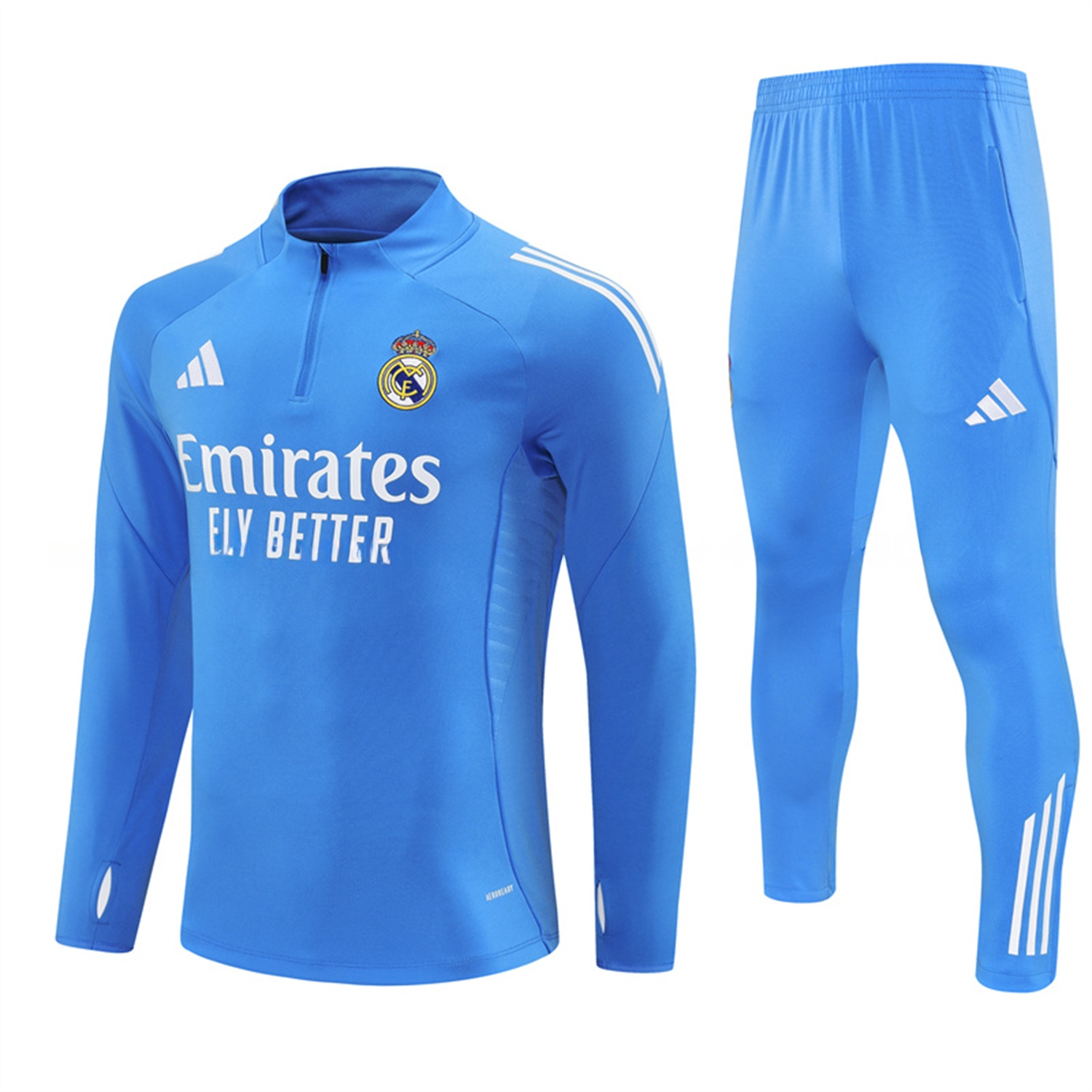 Real Madrid 25-26 Long Sleeve Training Set - Bright Blue Top & Pants - Unitedfutballjersey