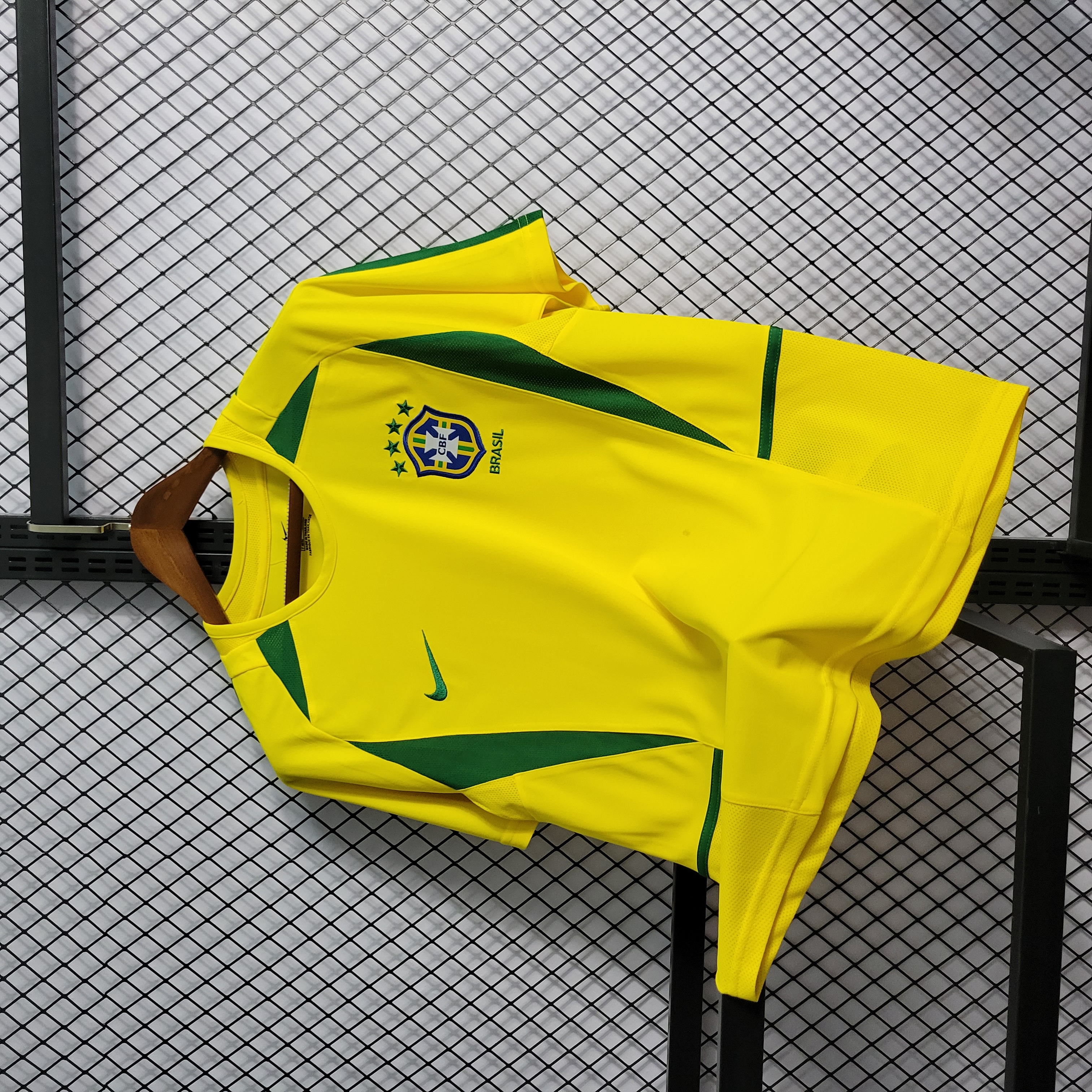 Retro Brazil 2002 Home Stadium Jersey - Unitedfutballjersey