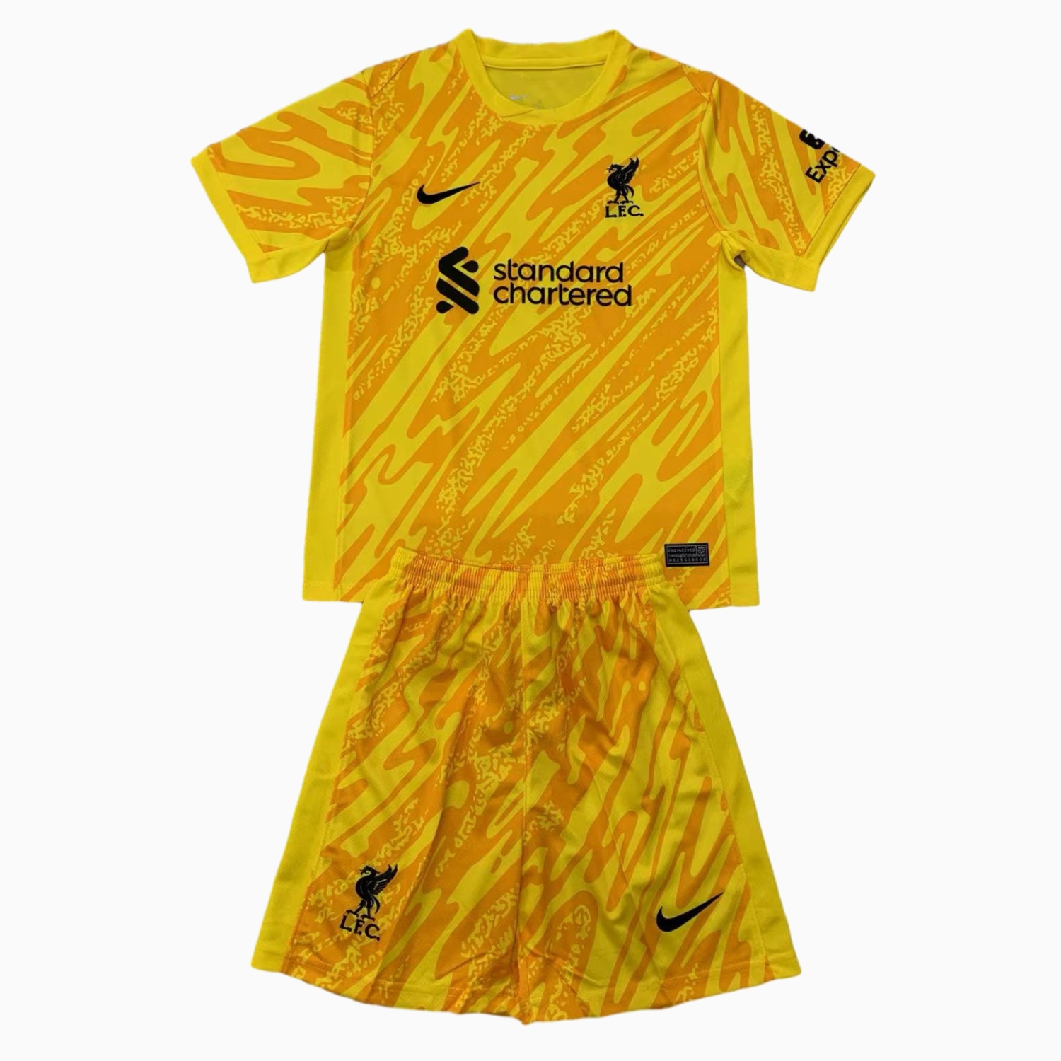 Liver.pool 24-25 Yellow Goalkeeper Kids Kit - Unitedfutballjersey
