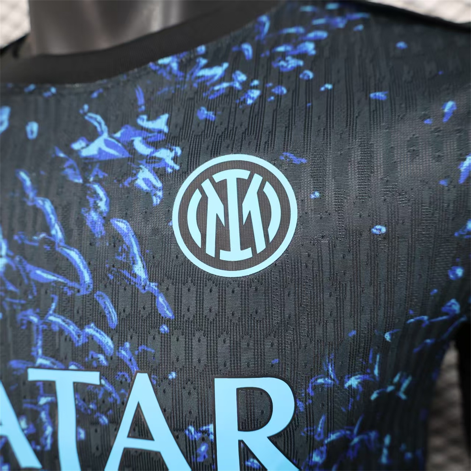 Inter Milan 25-26 Pre-Match Training Jersey Black Blue - Player Version - Unitedfutballjersey