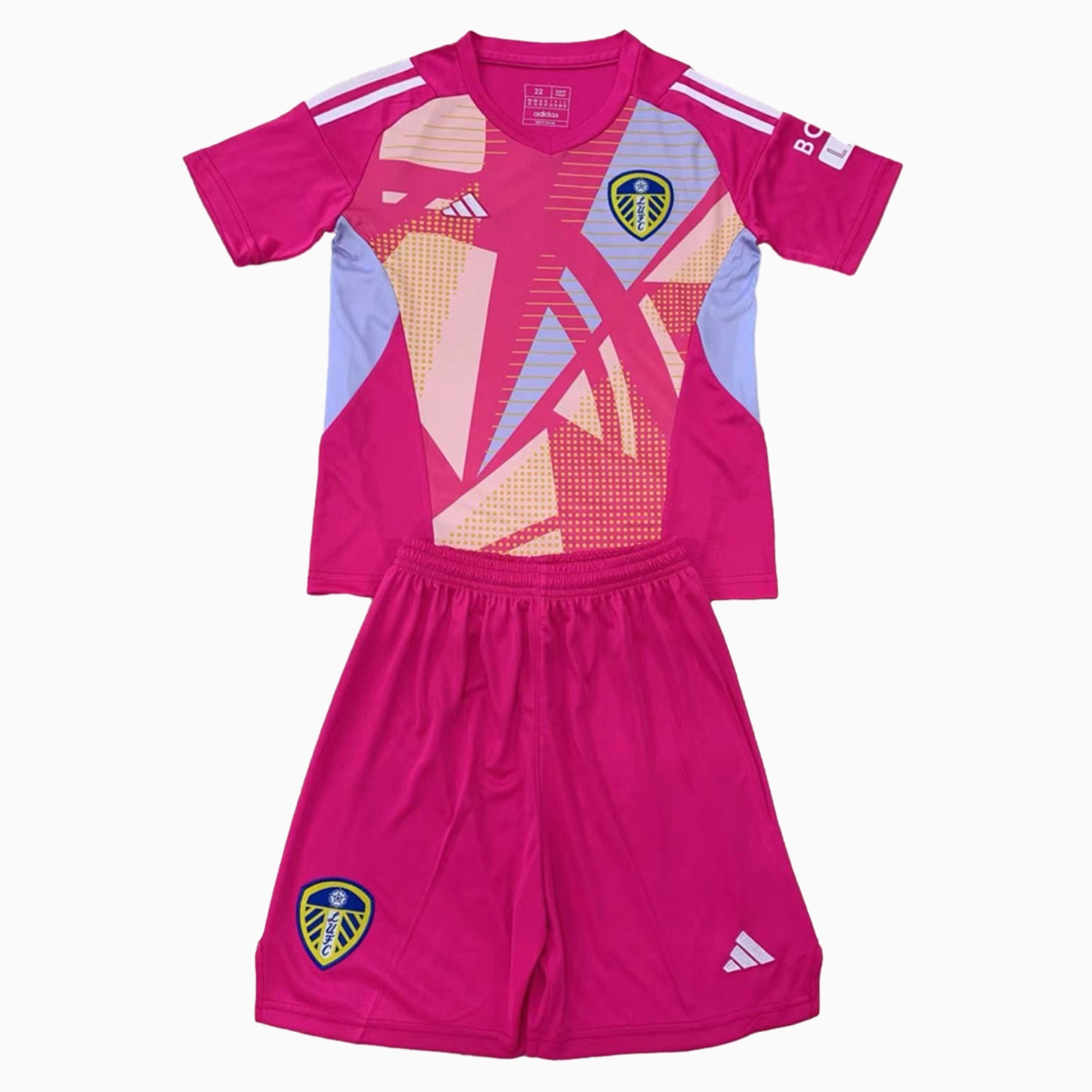 Leeds United 24-25 Pink Goalkeeper Kids Kit - Unitedfutballjersey