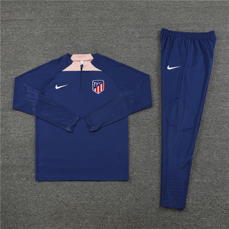 Atletico Madrid 23-24 Long Sleeve Training Set -Blue - Unitedfutballjersey