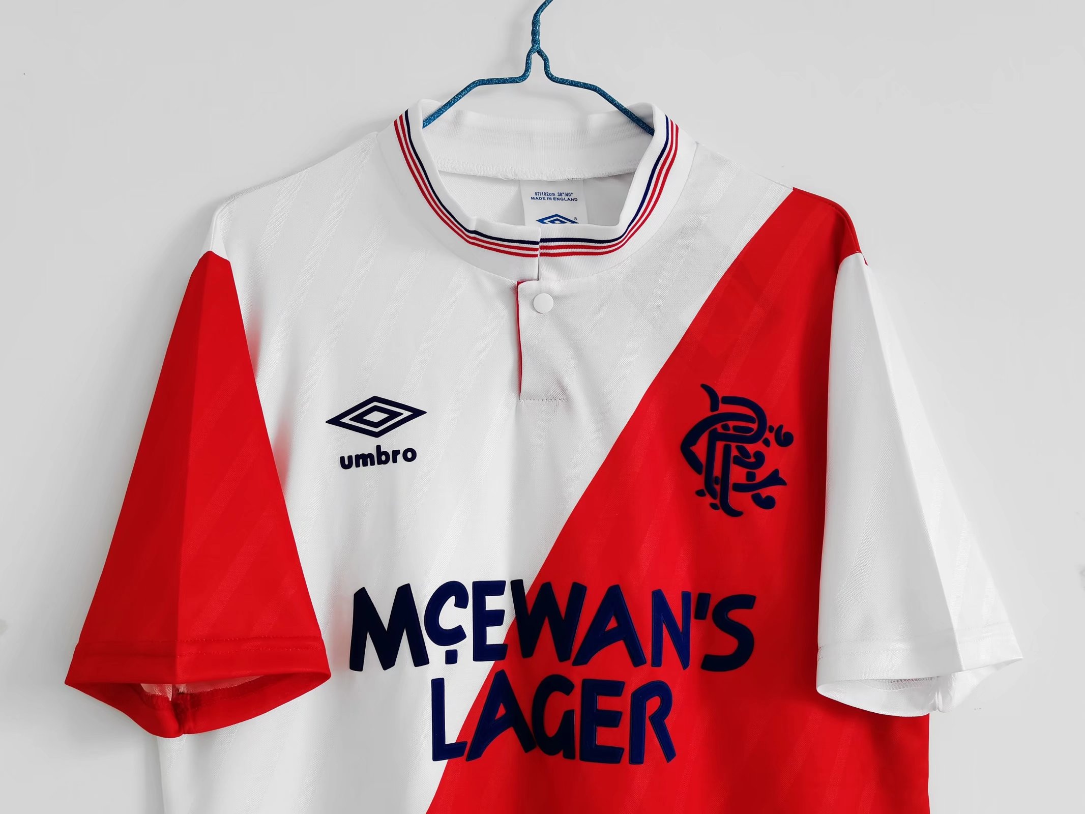 Retro Glasgow Rangers 1987-88 Away Stadium Jersey - Unitedfutballjersey