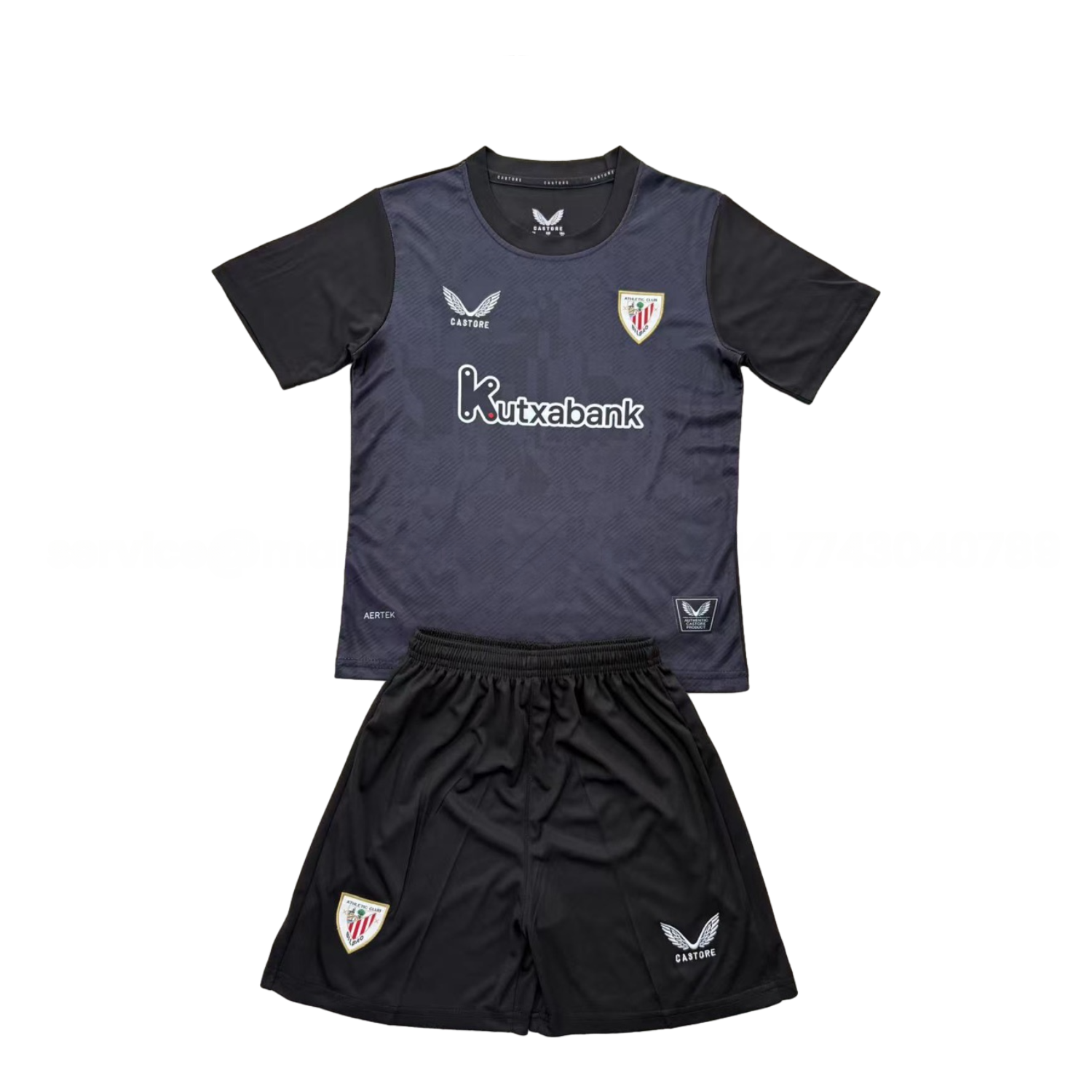 Athletic Bilbao 25-26 Black Goalkeeper Men's Adult Jersey Set - Fans Version - Unitedfutballjersey