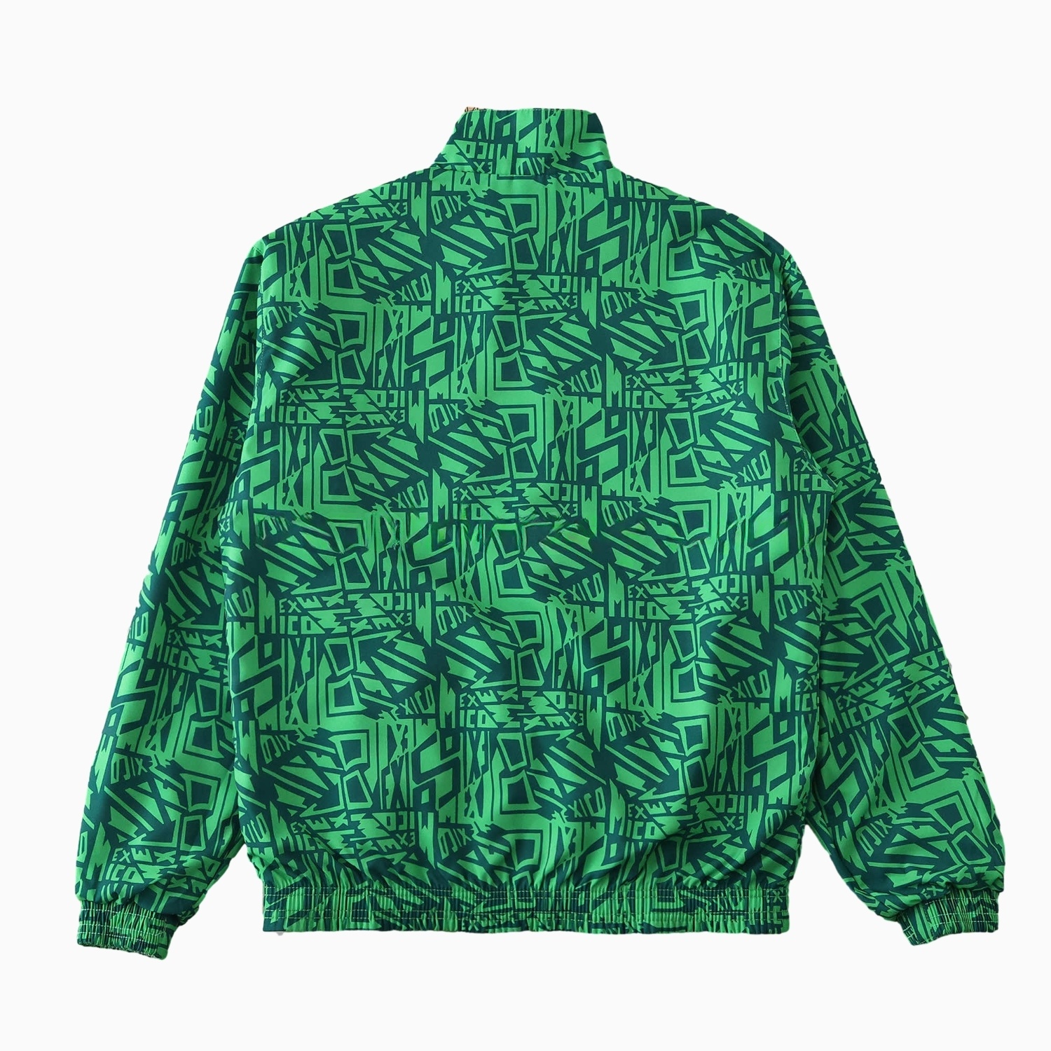 Retro Mexico 1994 Retro Style Double Sided Reversible Windbreaker - Green & Grey - Unitedfutballjersey